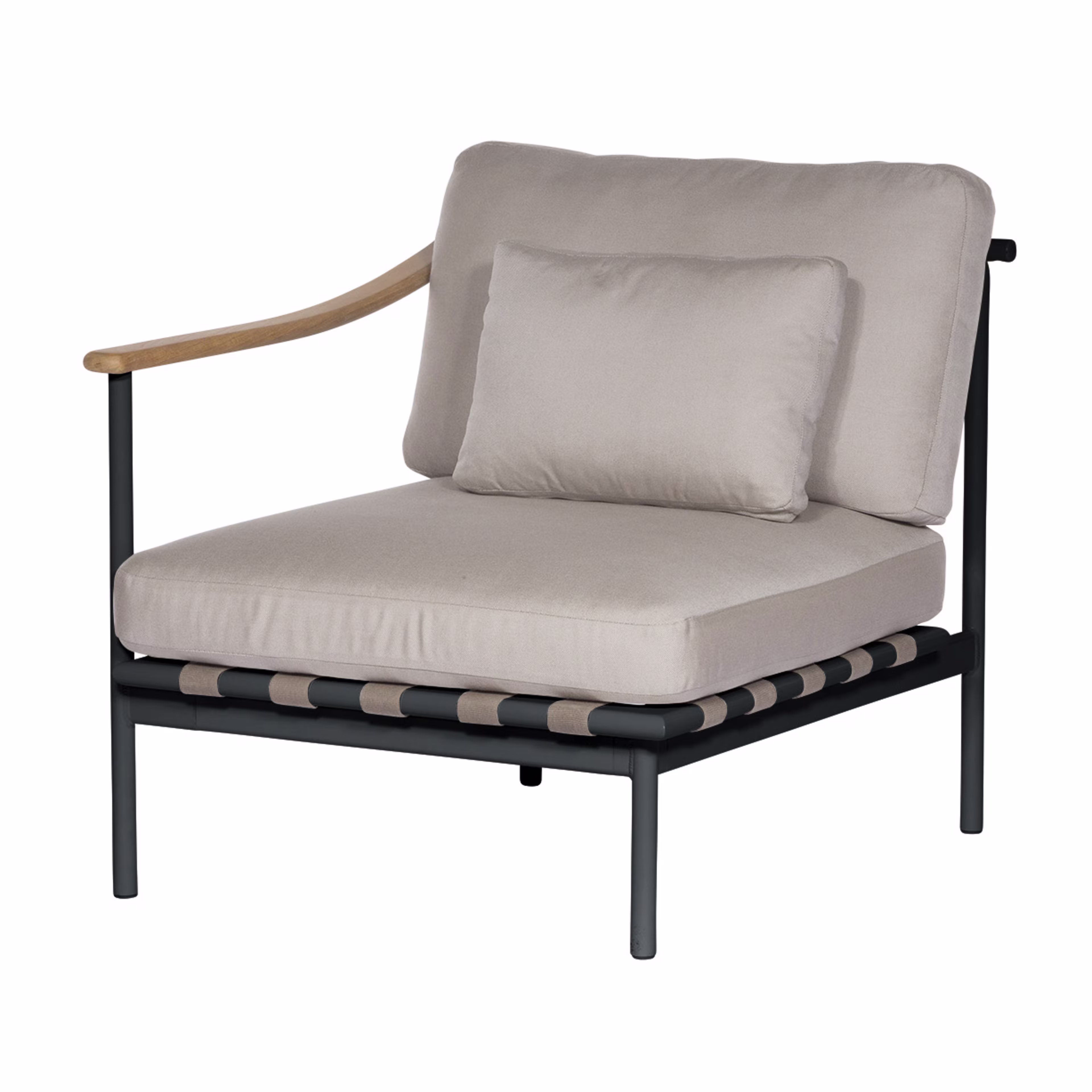 Barlow Tyrie Around Deep Seating Left End Lounge Chair - Teak Arm