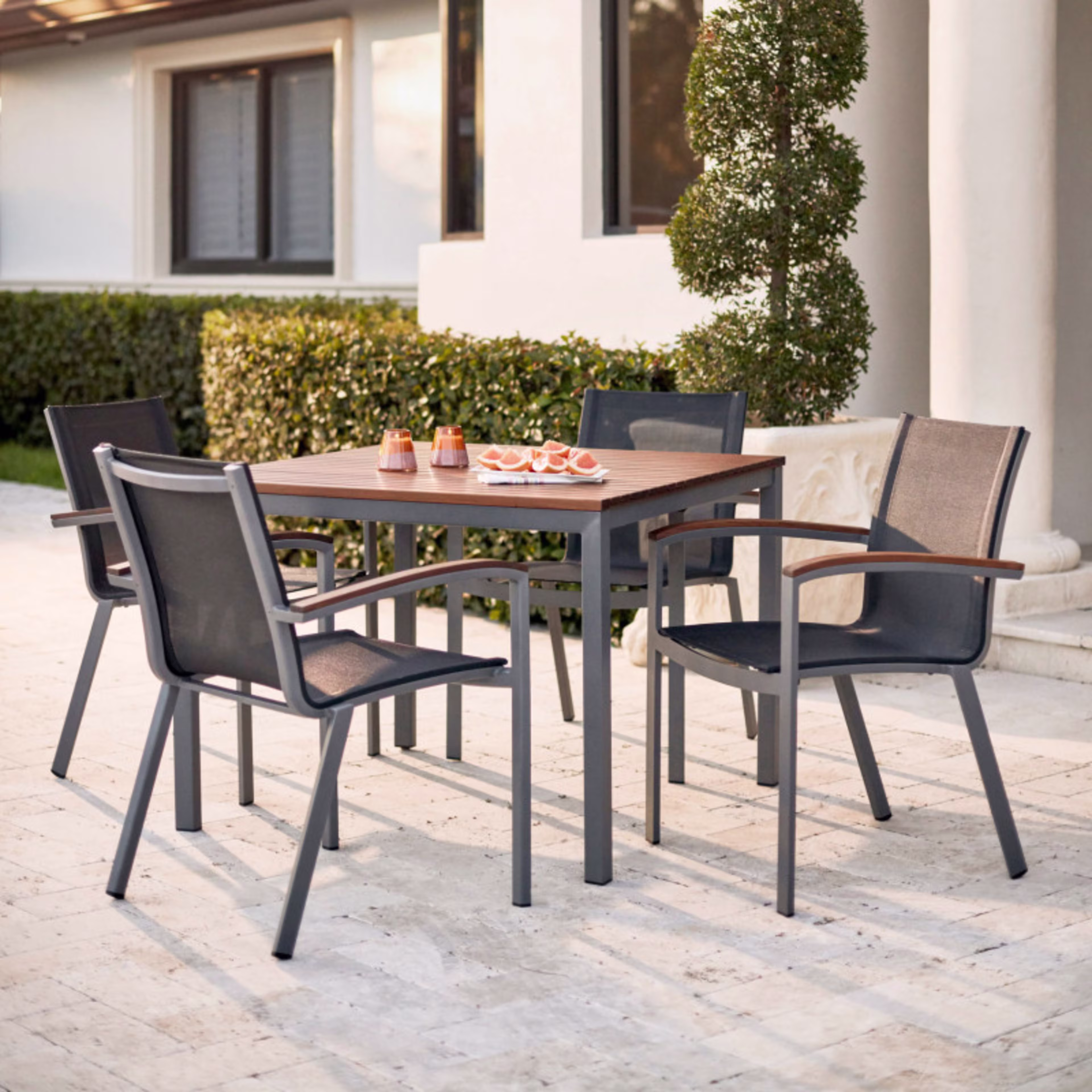 Jensen Outdoor Harmony Stacking Sling Dining Armchair