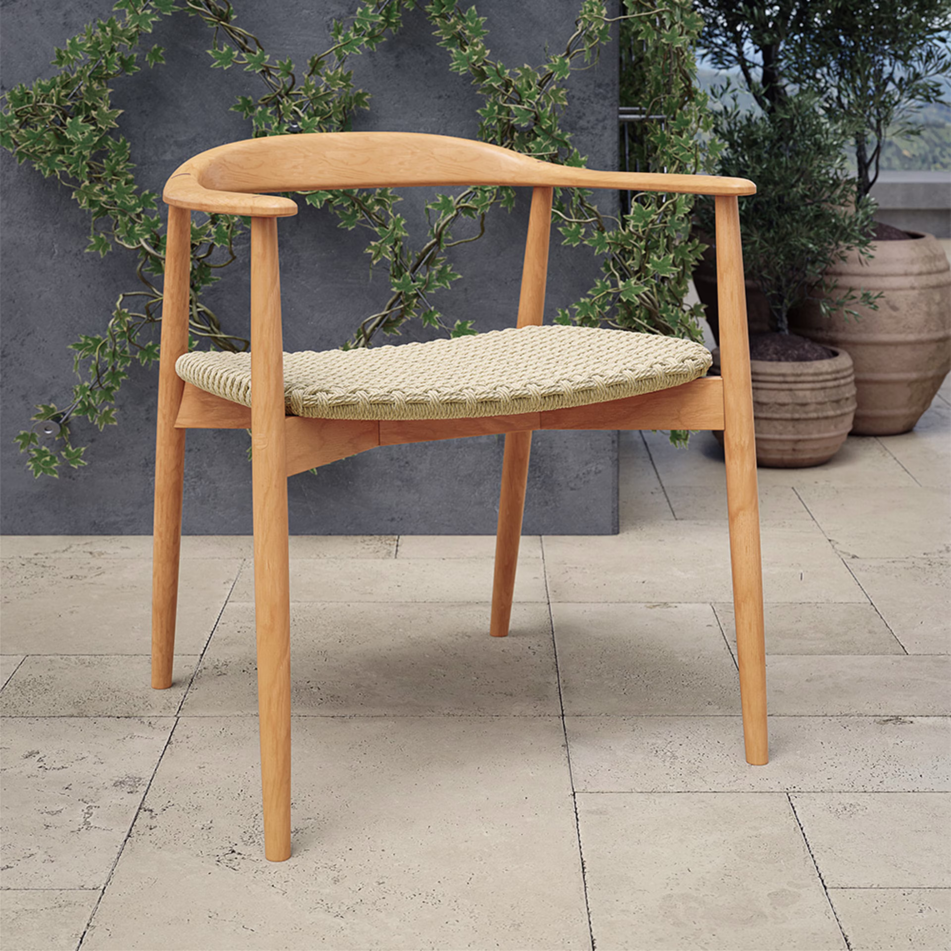 Jensen Outdoor Dana Teak Dining Armchair