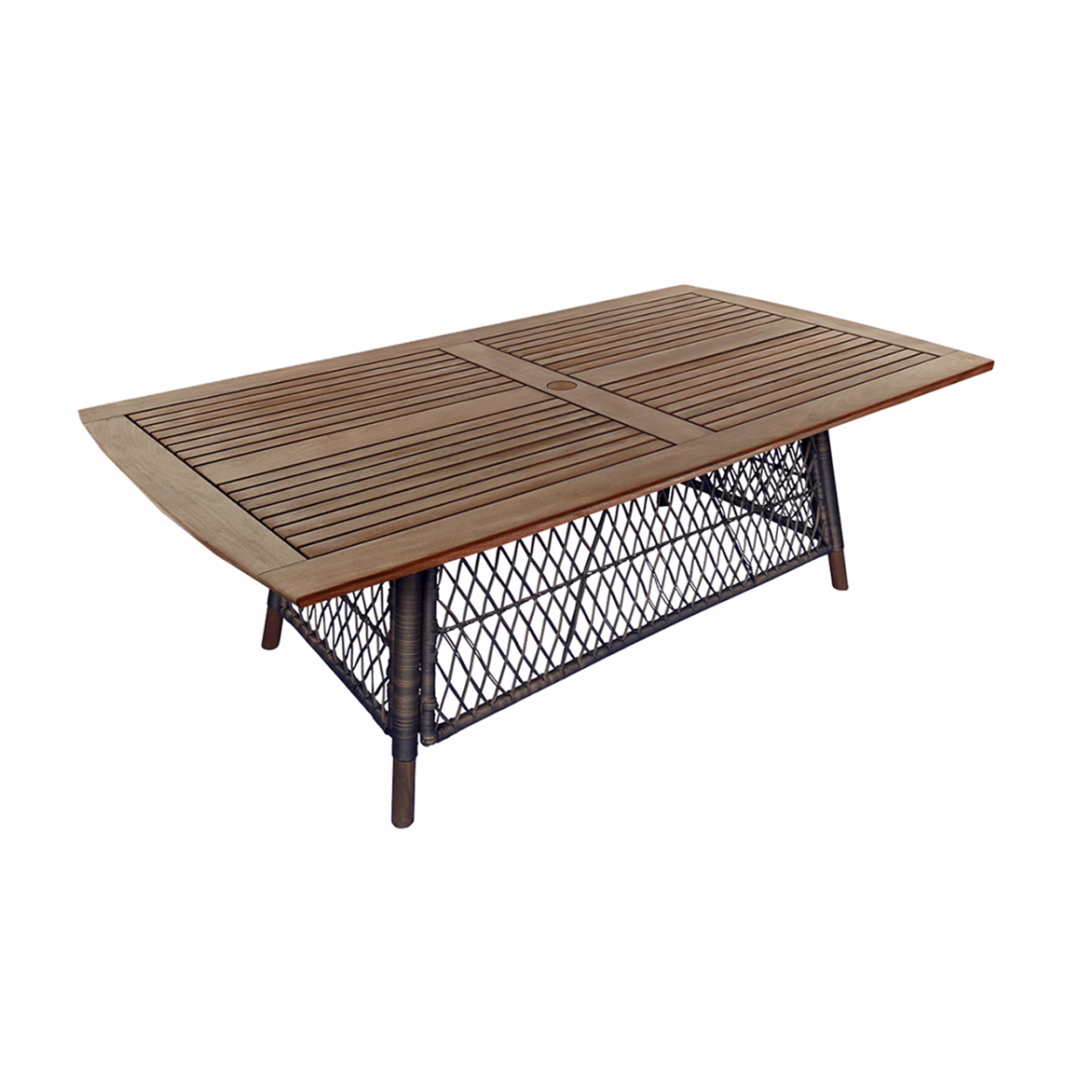 Jensen Outdoor Vintage 72" Woven Rectangular Dining Table