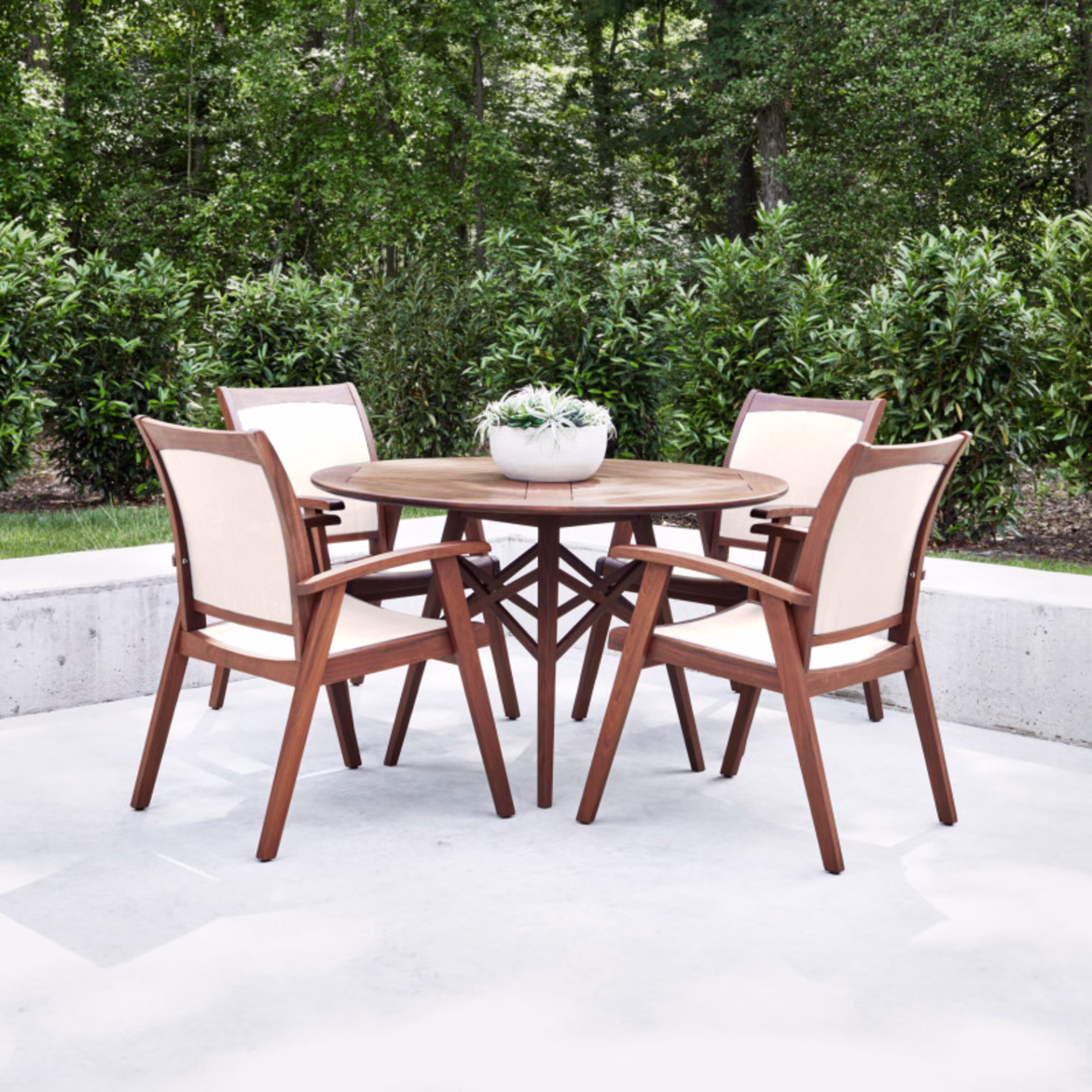 Jensen Outdoor Topaz Sling Dining Armchair - Beige