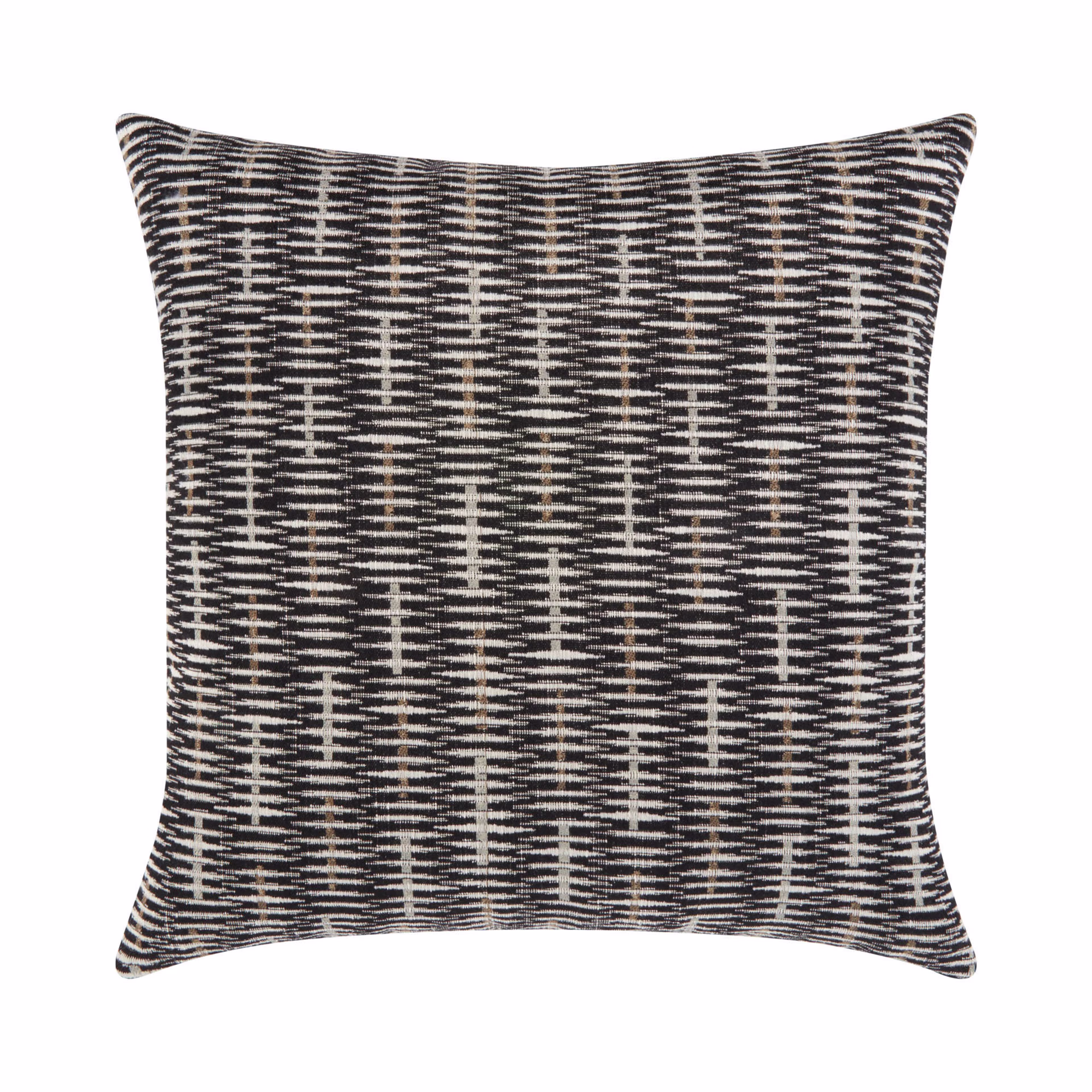 Elaine Smith 22" x 22" Intertwine Ebony Sunbrella Outdoor Pillow