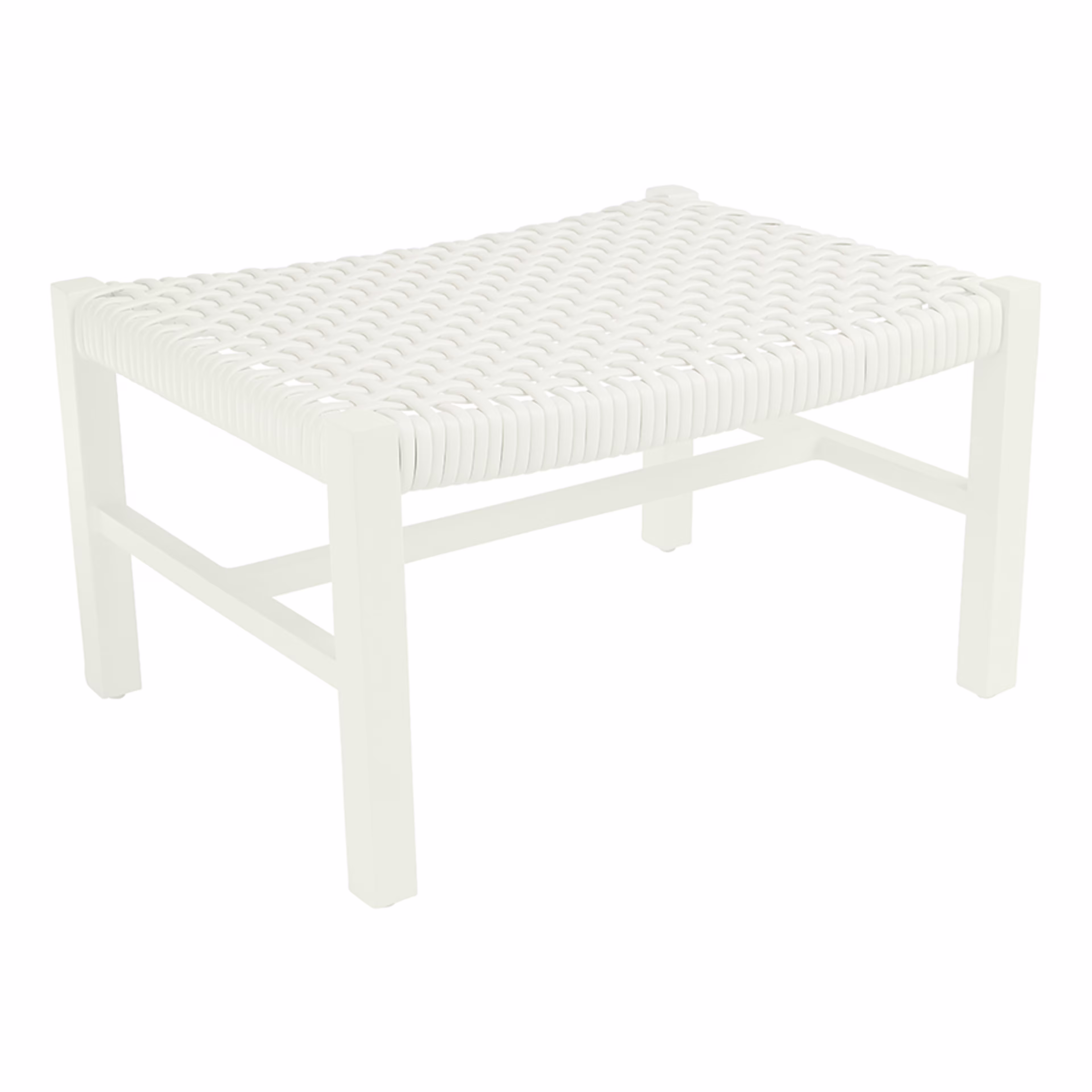 Kingsley Bate Catherine Aluminum Woven Club Ottoman