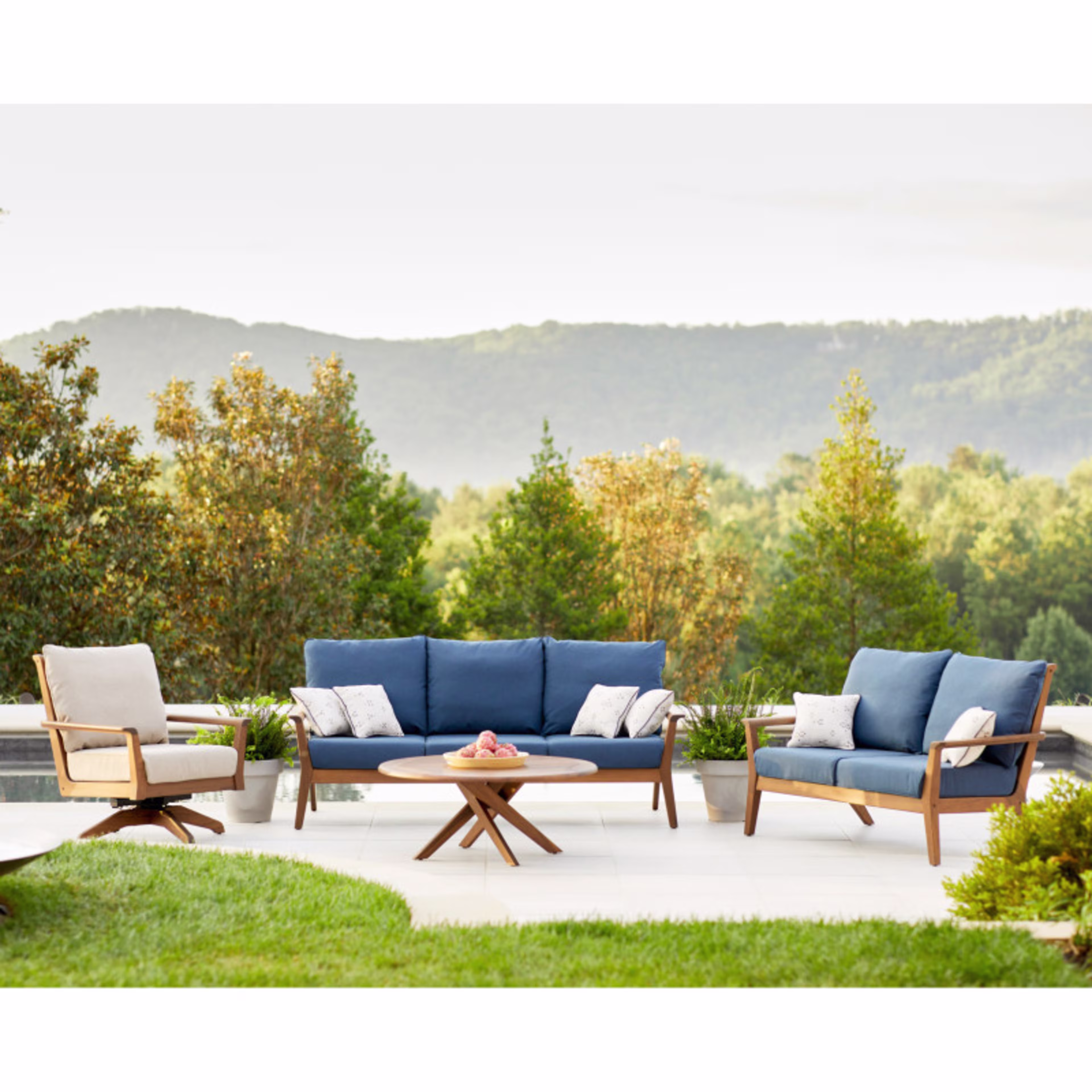Jensen Outdoor Sky Ipe Wood Loveseat