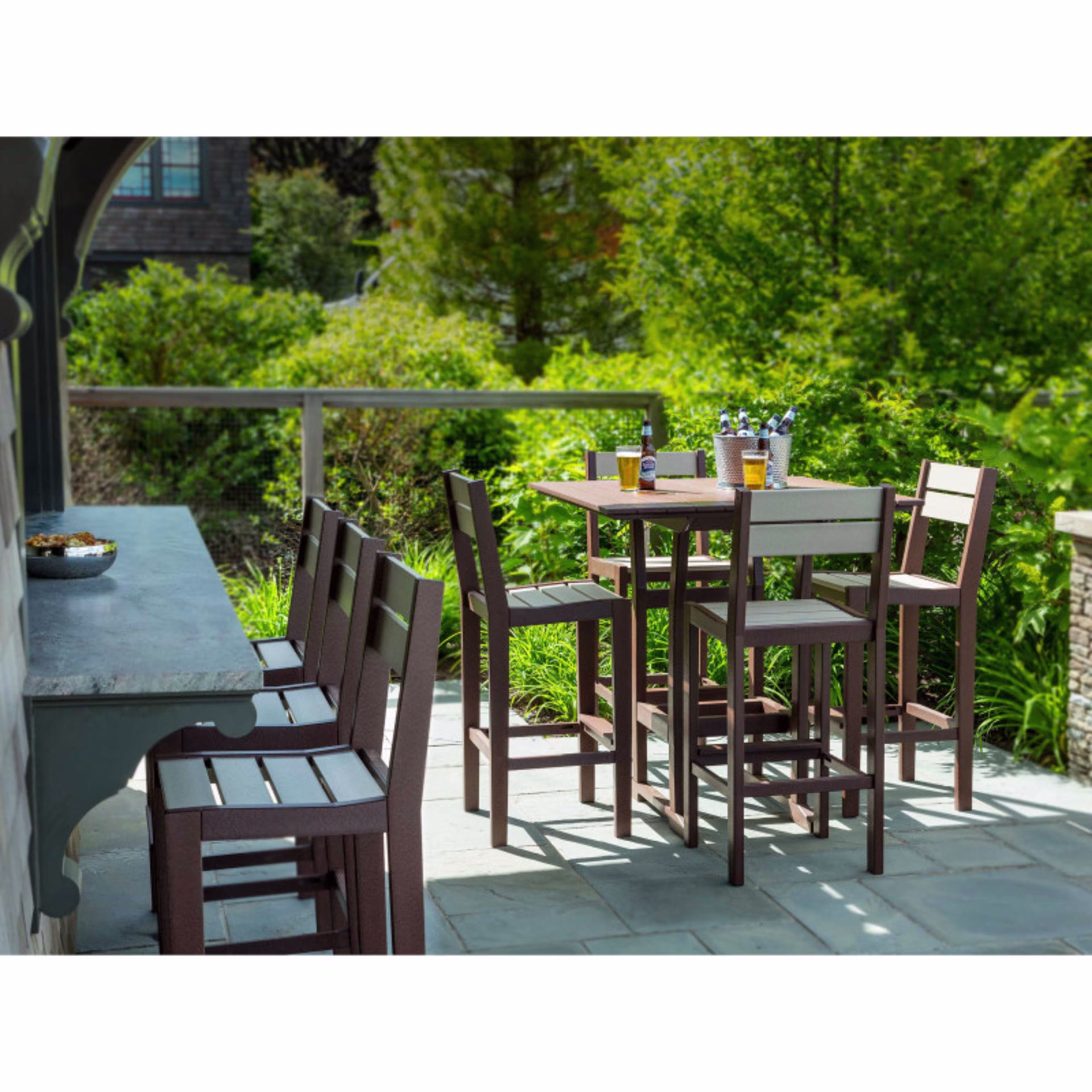 Seaside Casual Coastline Café Recycled Polymer Bar Side Chair