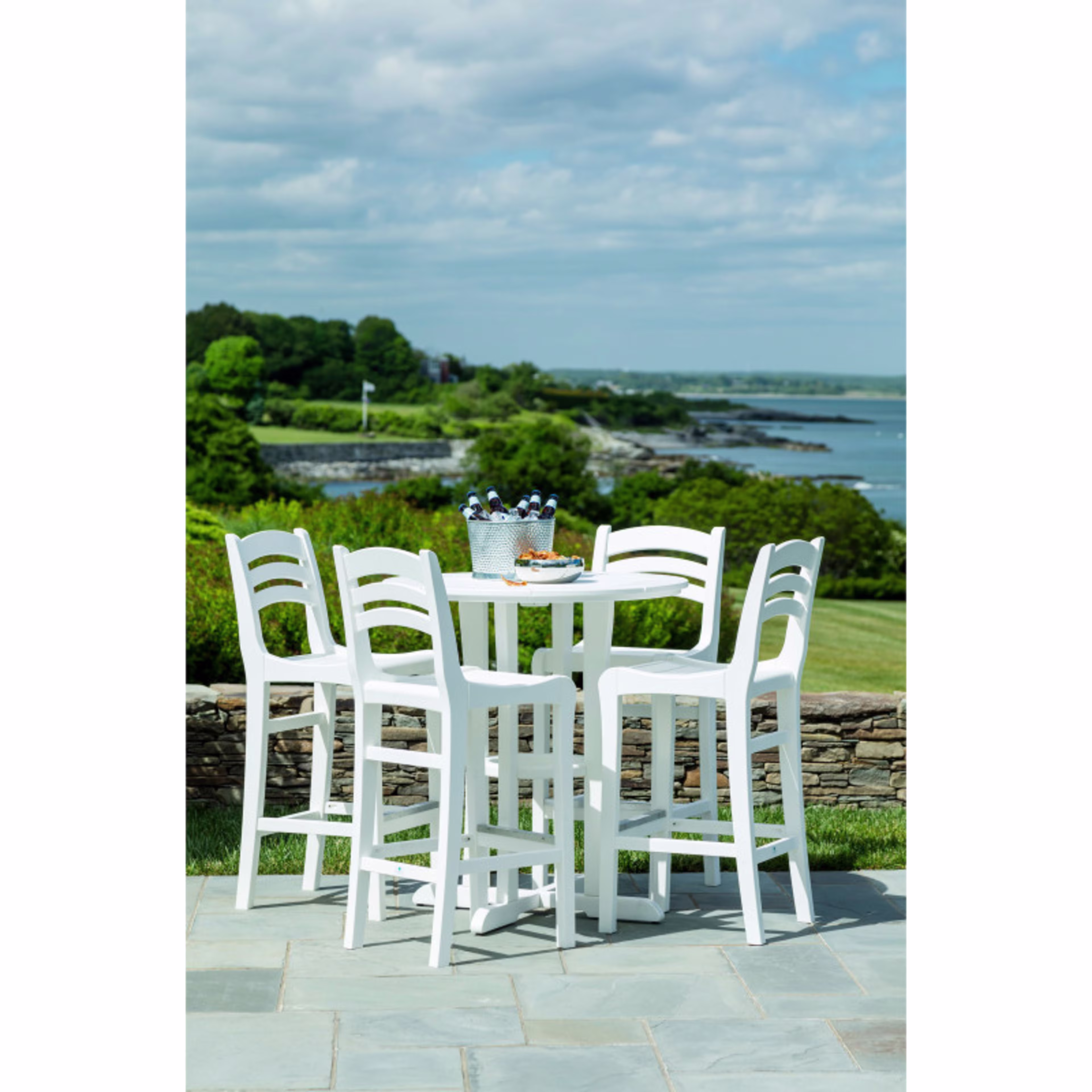 Seaside Casual Charleston Recycled Polymer Bar Side Chair - Set of 2