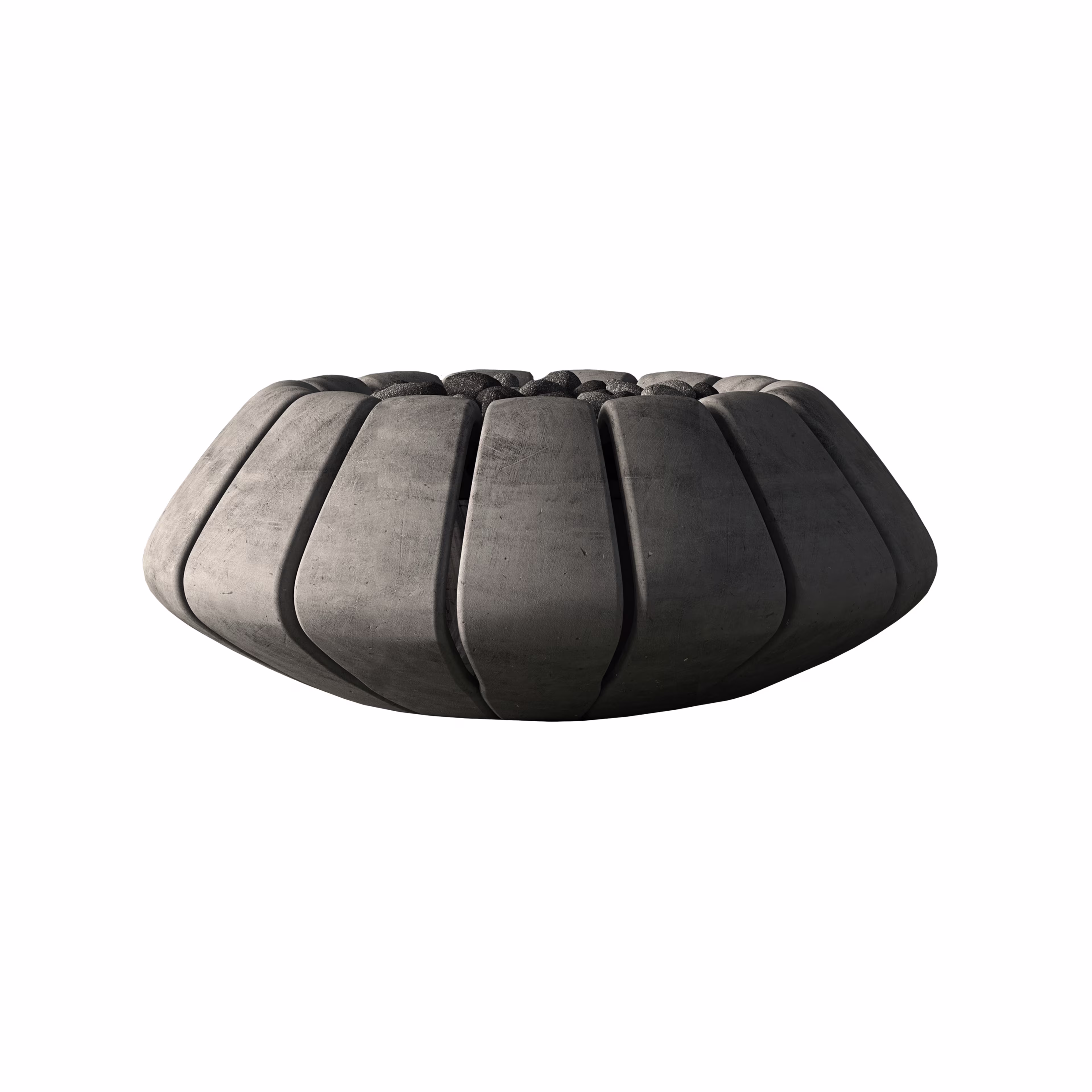 Prism Hardscapes Sunflower Round 48" Concrete Gas Fire Bowl