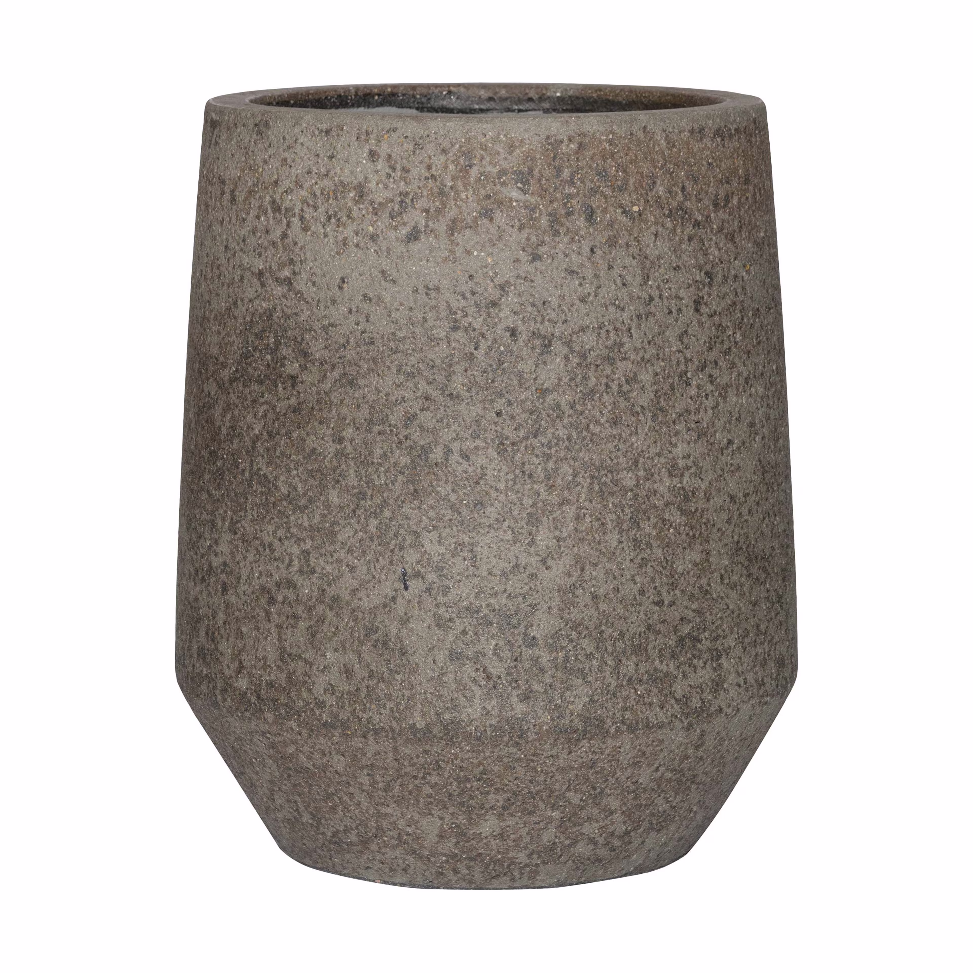 Pottery Pots Stone Harith High 16" Round Ficonstone Planter Pot - Dioriet Grey