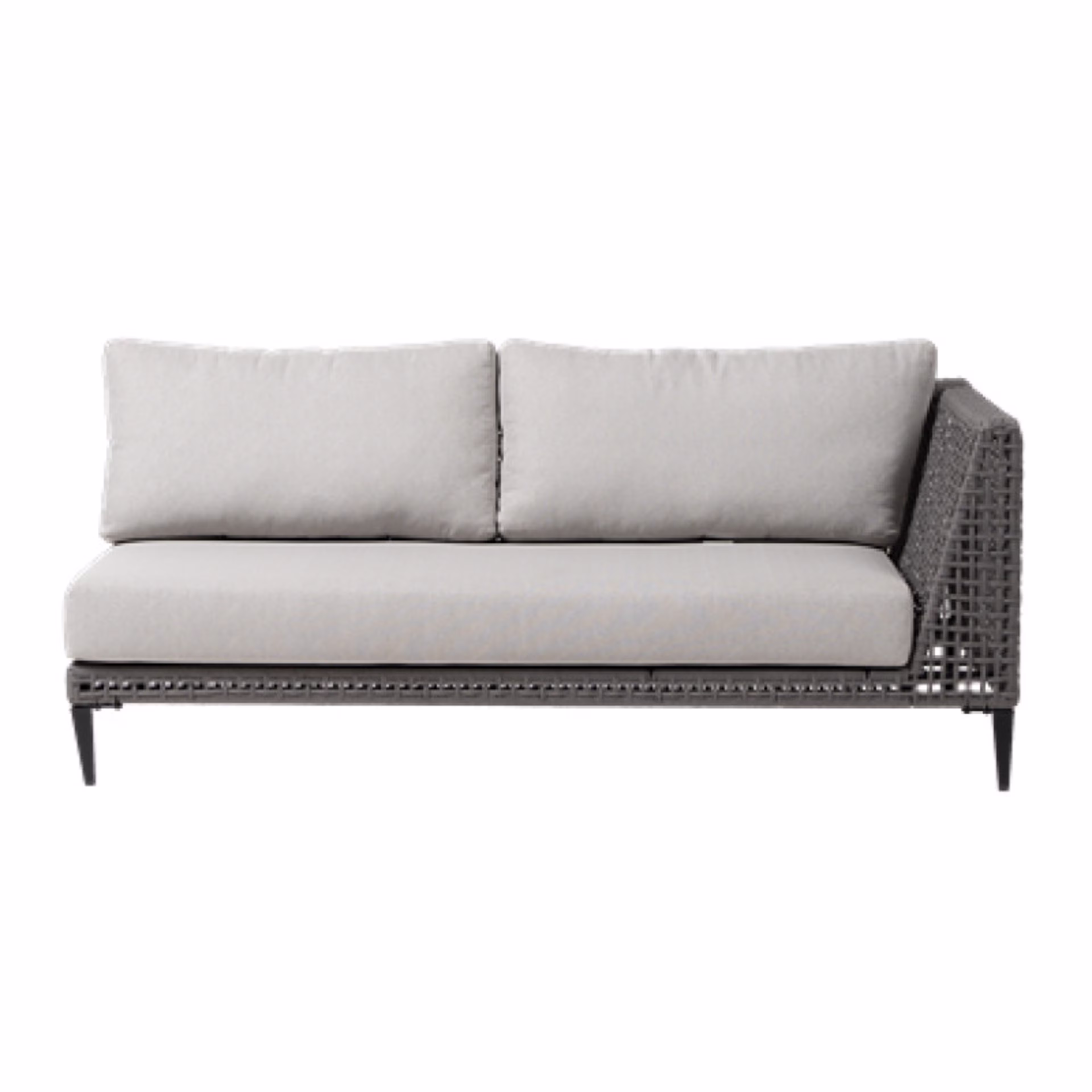 Ratana Genval Aluminum Right Arm Love Seat Outdoor Sectional Unit
