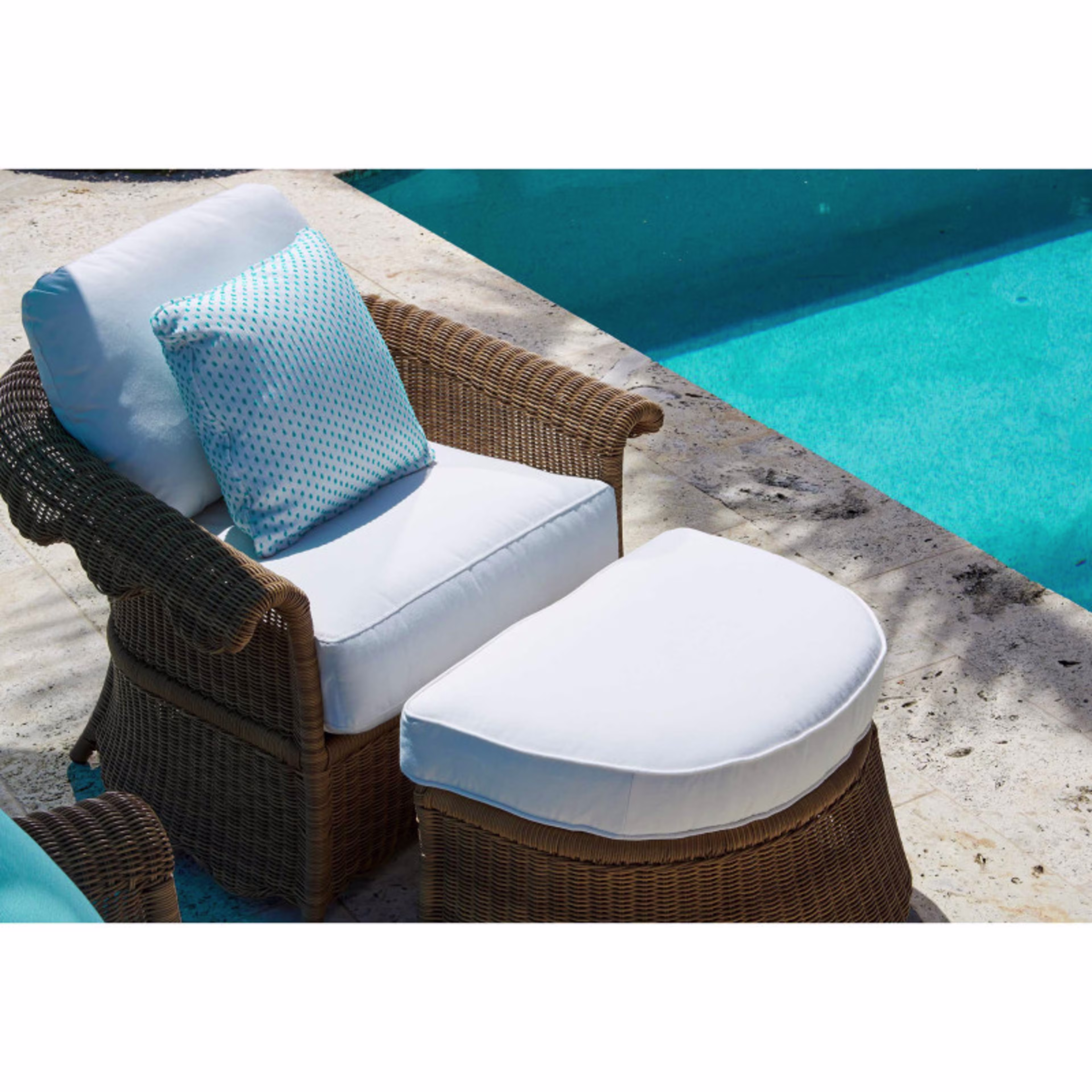 Lane Venture Cleary Wicker Outdoor Ottoman