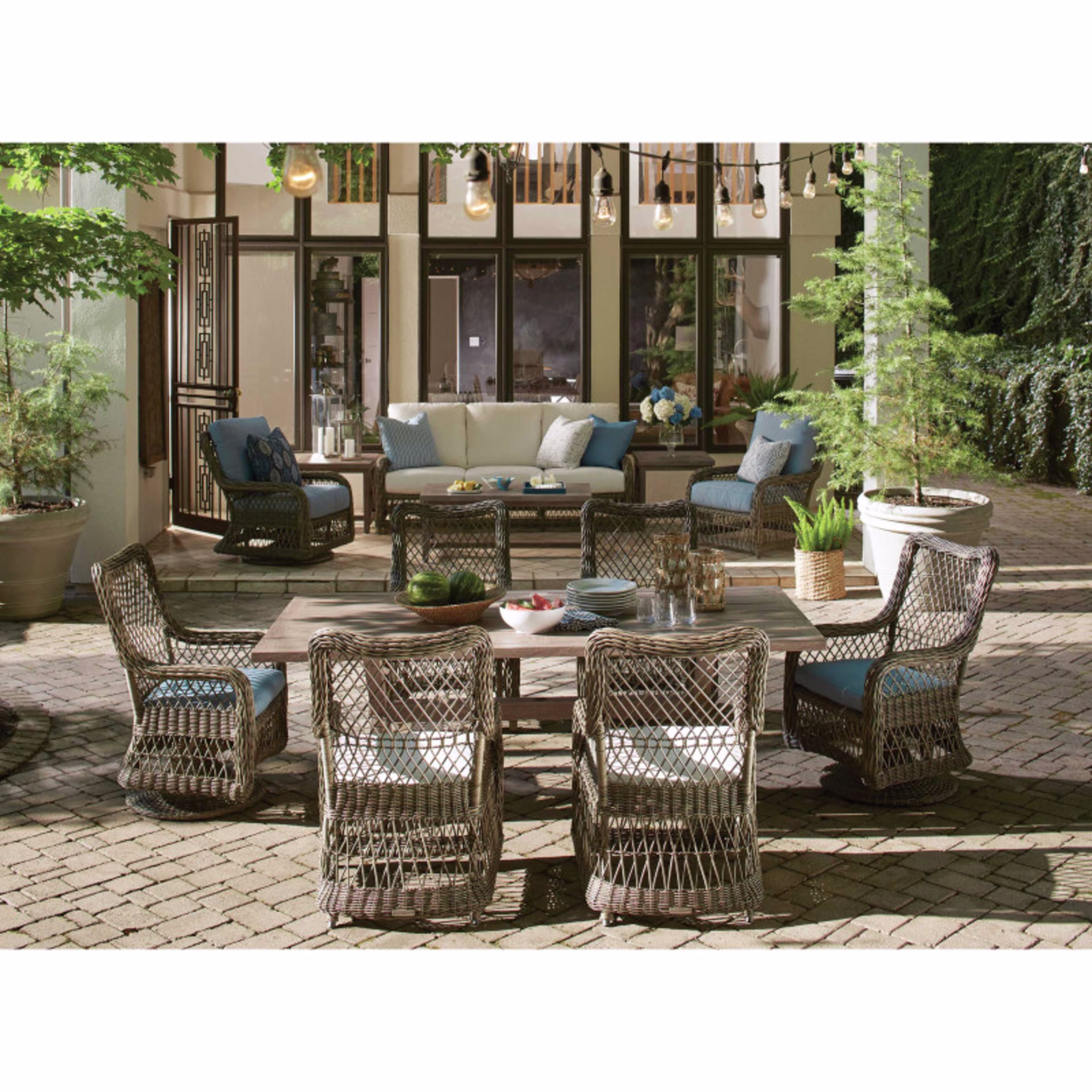 Lane Venture Mystic Harbor Woven Swivel Glider Lounge Chair