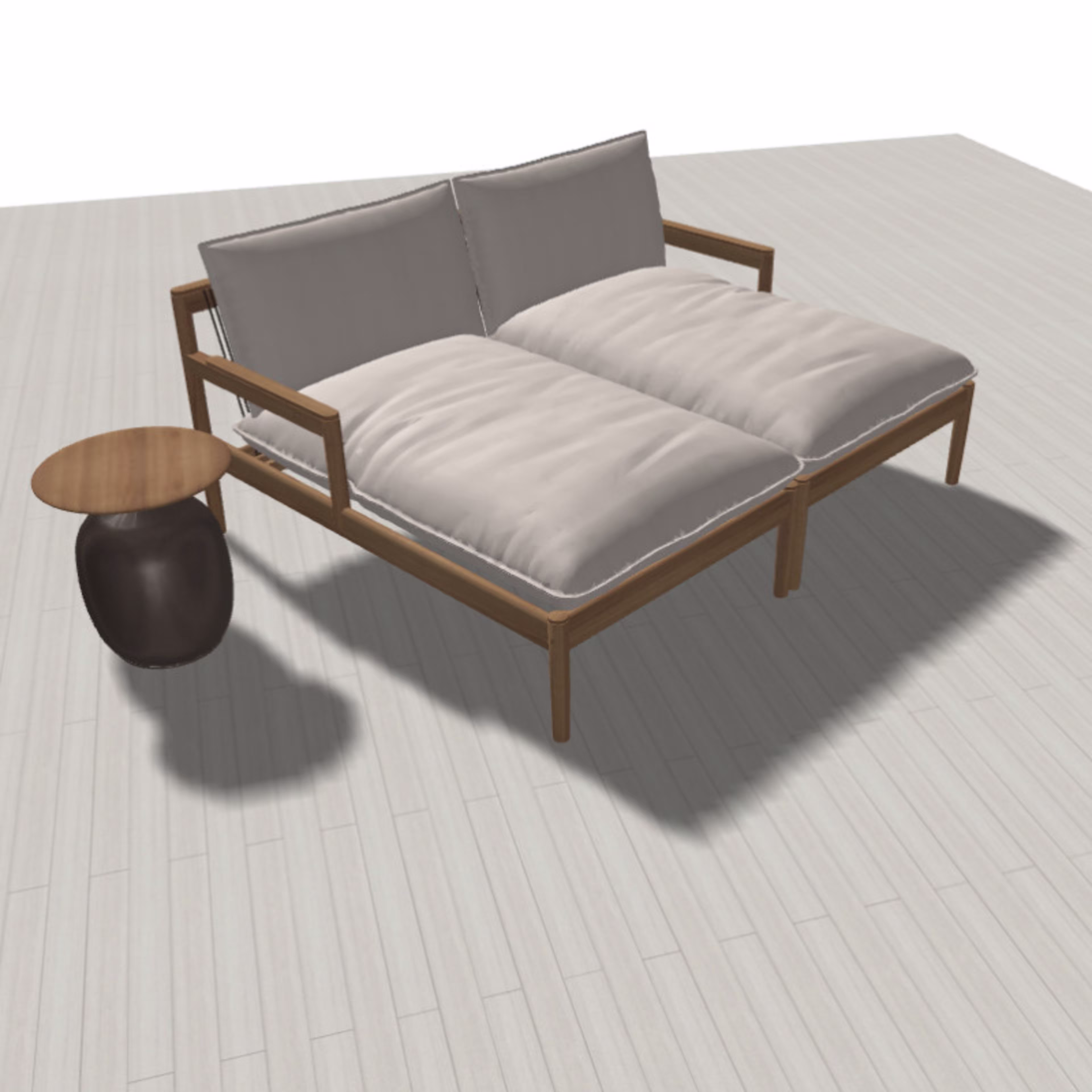 Gloster Saranac 3-Piece Outdoor Lounging Set