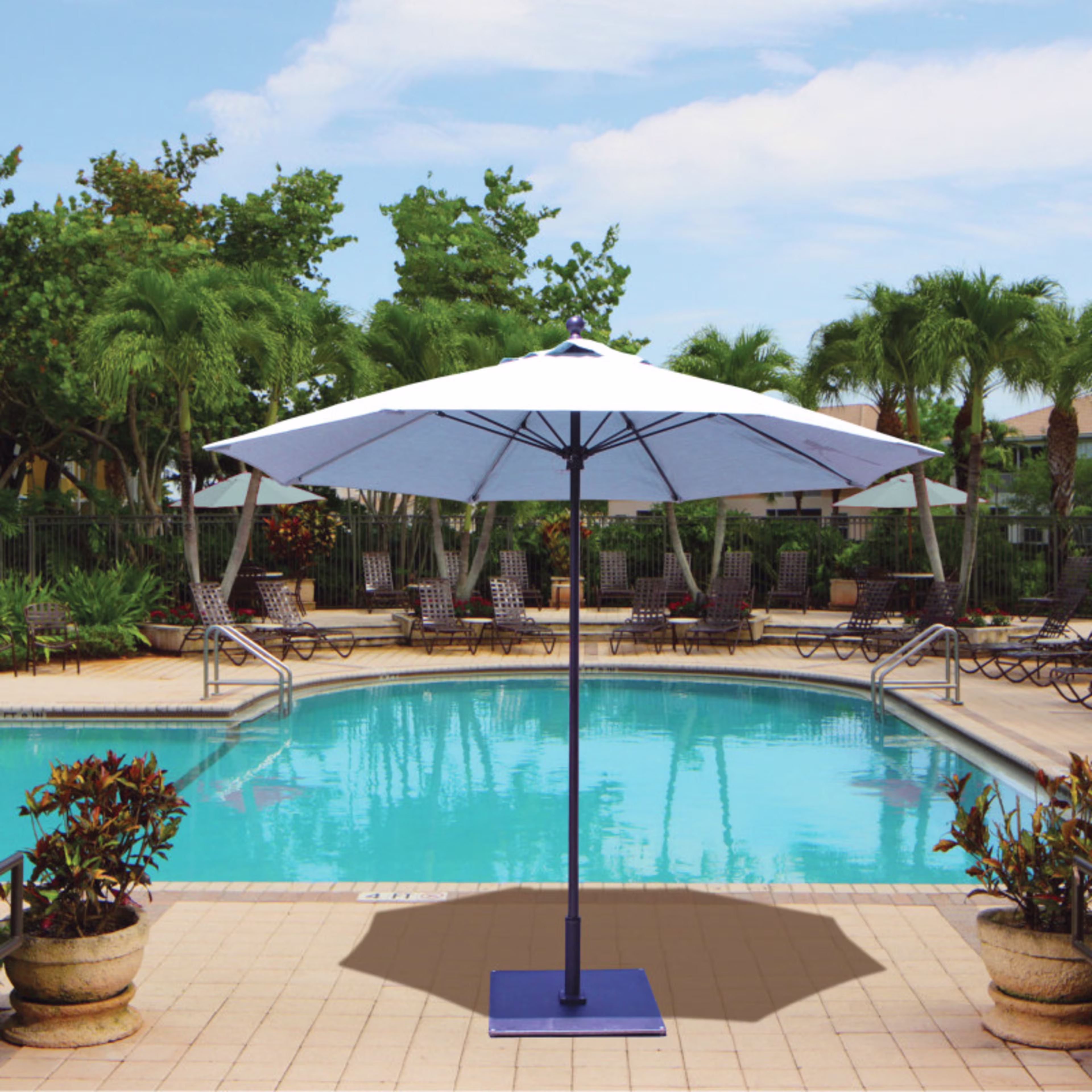 Galtech 9' Octagonal Aluminum Commercial Replacement Frame