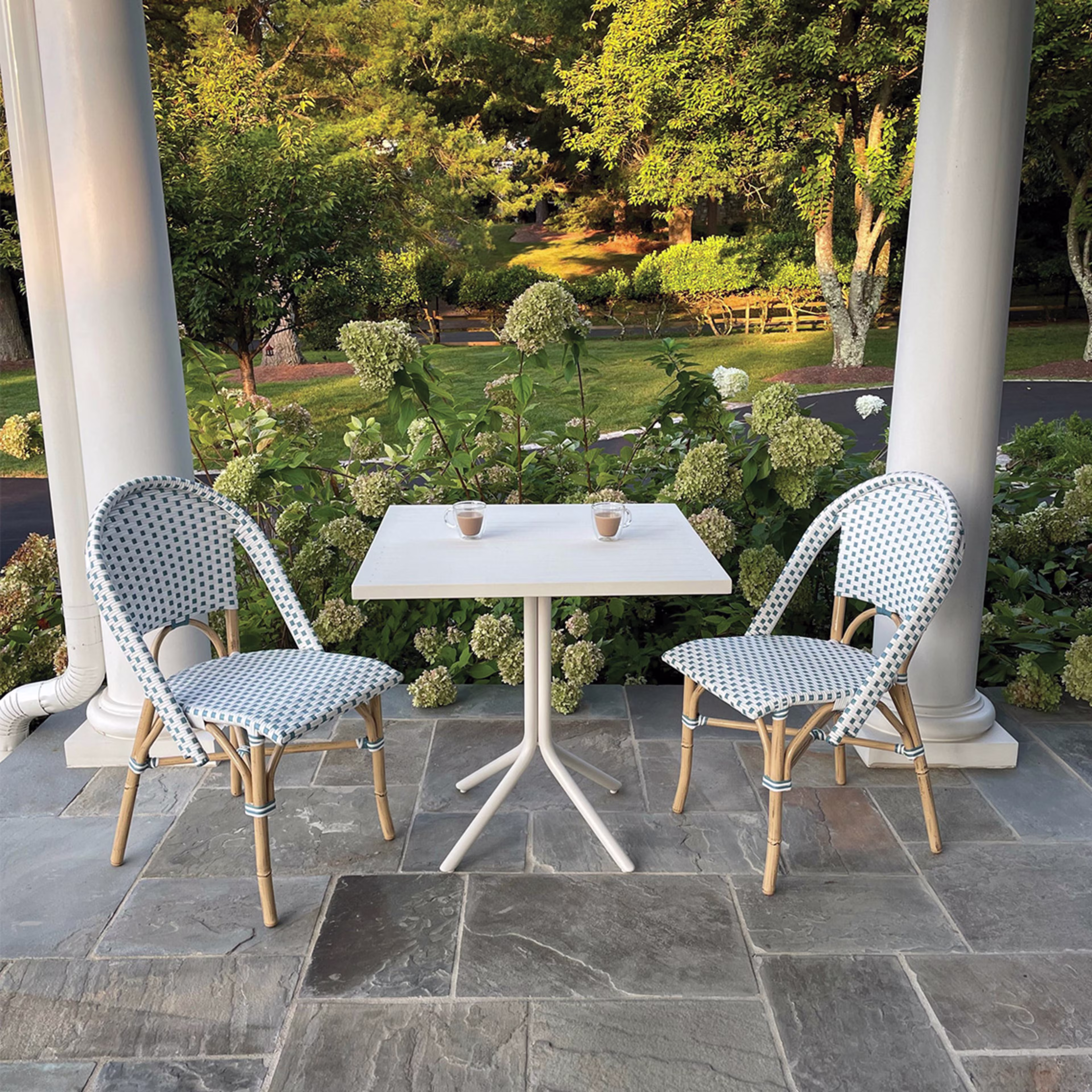 Kingsley Bate Café 3-Piece Square Bistro Patio Dining Set