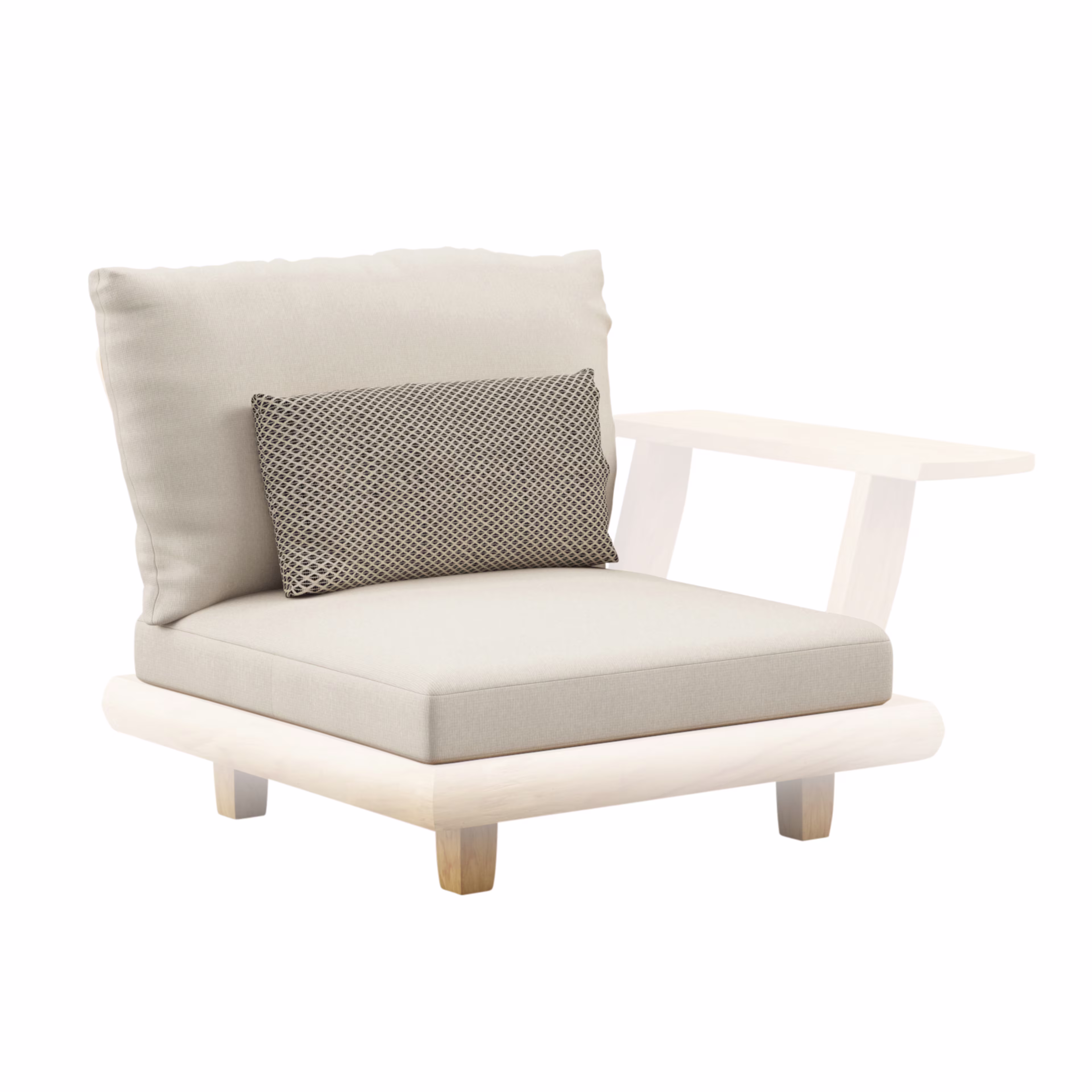 Jensen Outdoor Sorrento Left/Right End Outdoor Sectional Unit Replacement Cushion