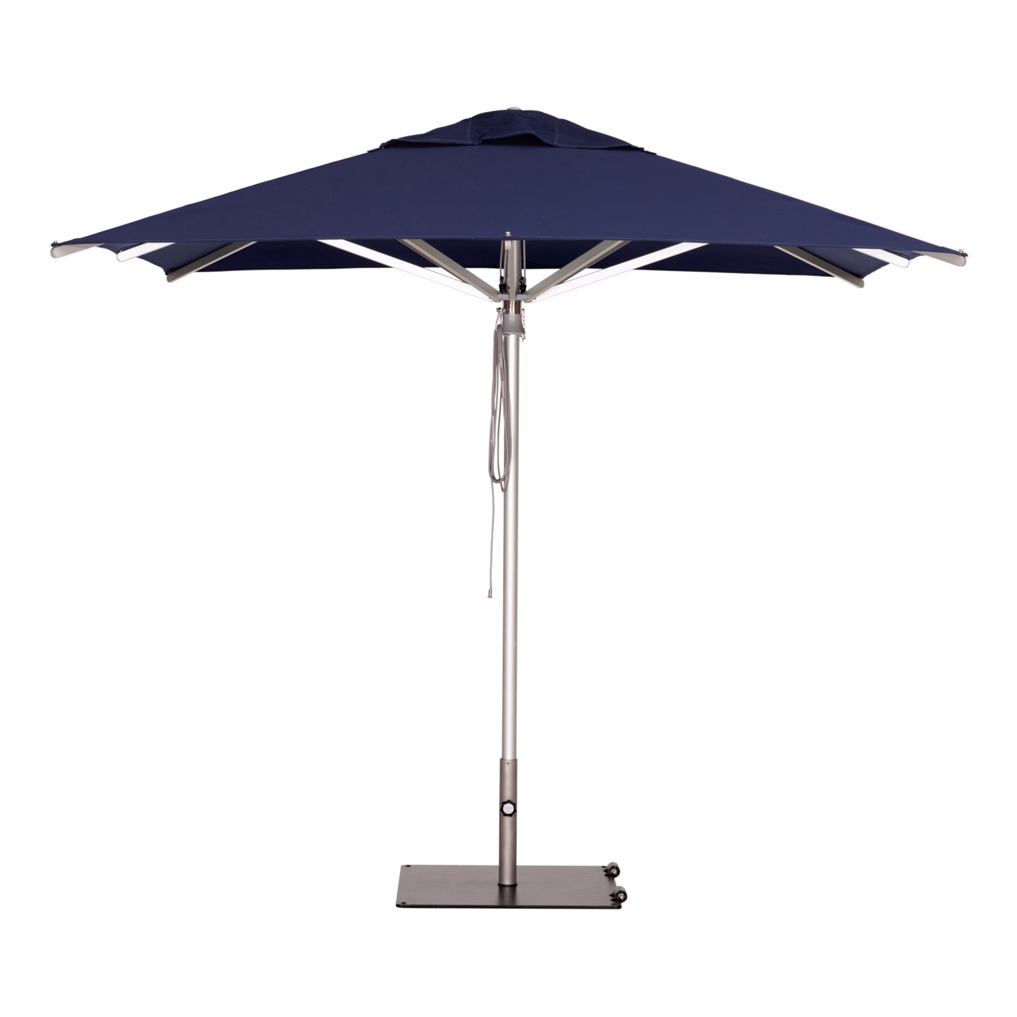 Woodline Shade Solutions Elegance 9.4' Square Aluminum Market Patio Umbrella