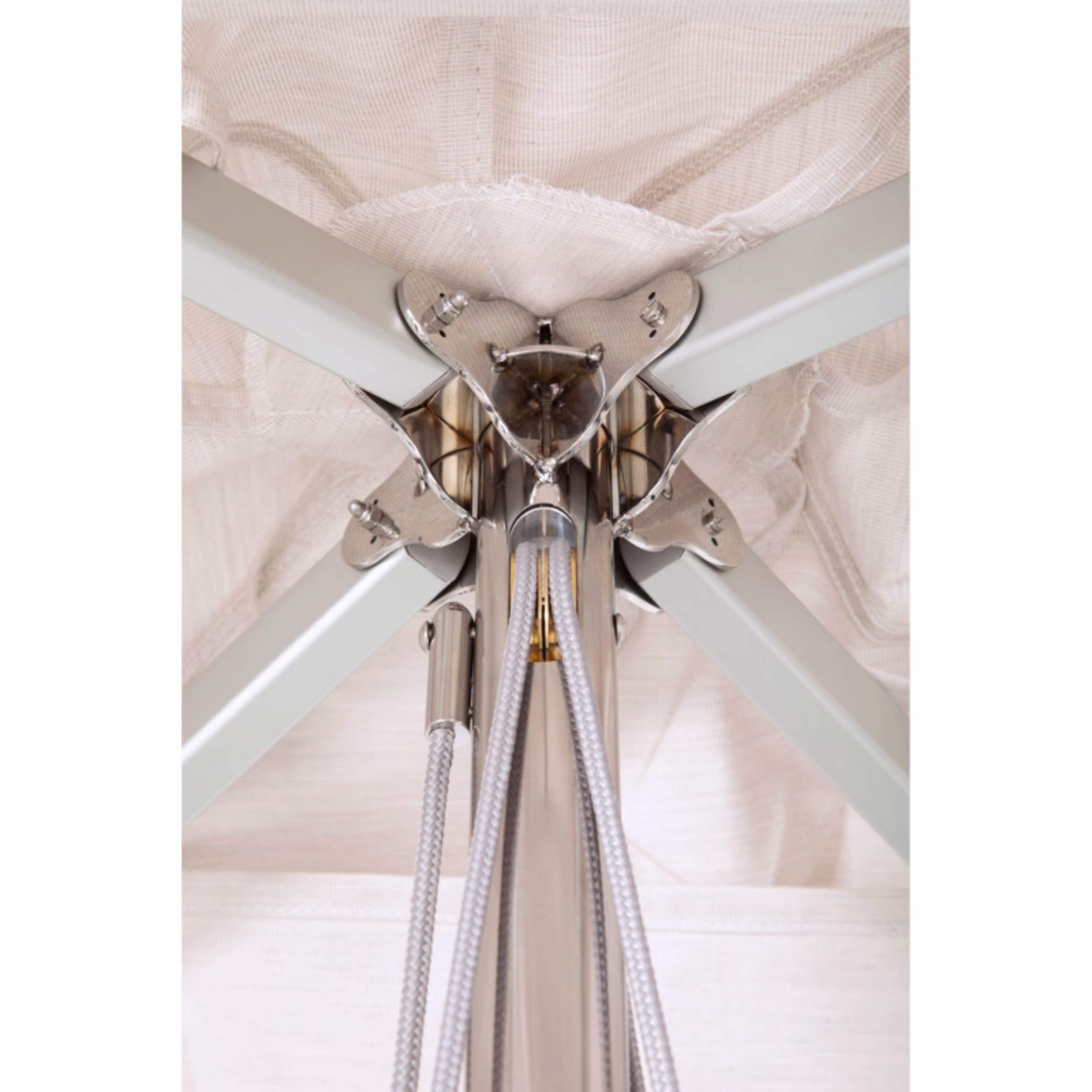 Woodline Shade Solutions Inox 10' Round Stainless Steel Market Patio Umbrella