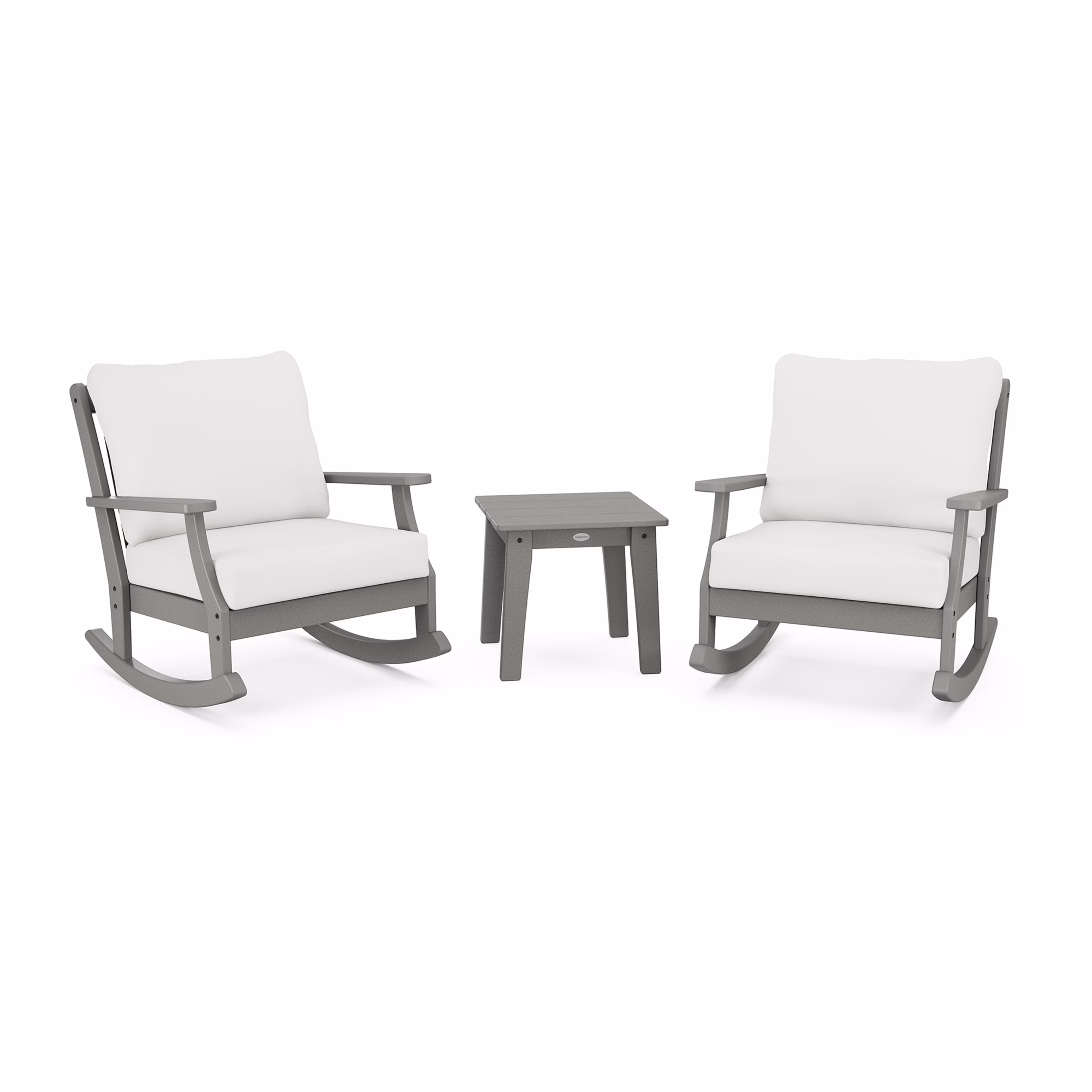 Polywood Braxton 3-Piece Deep Seating Rocking Chair Set