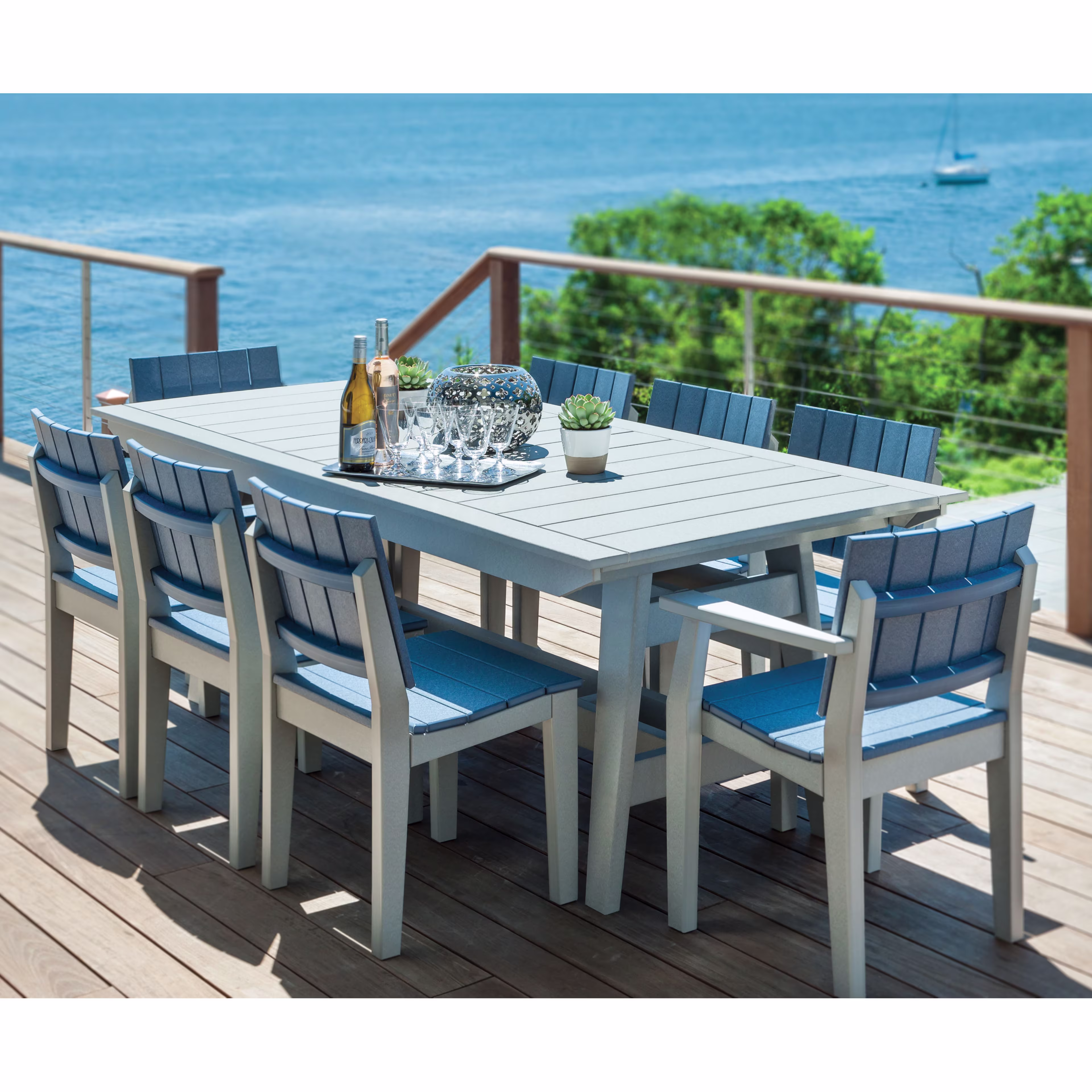Seaside Casual MAD 9-Piece Rectangular Patio Dining Set