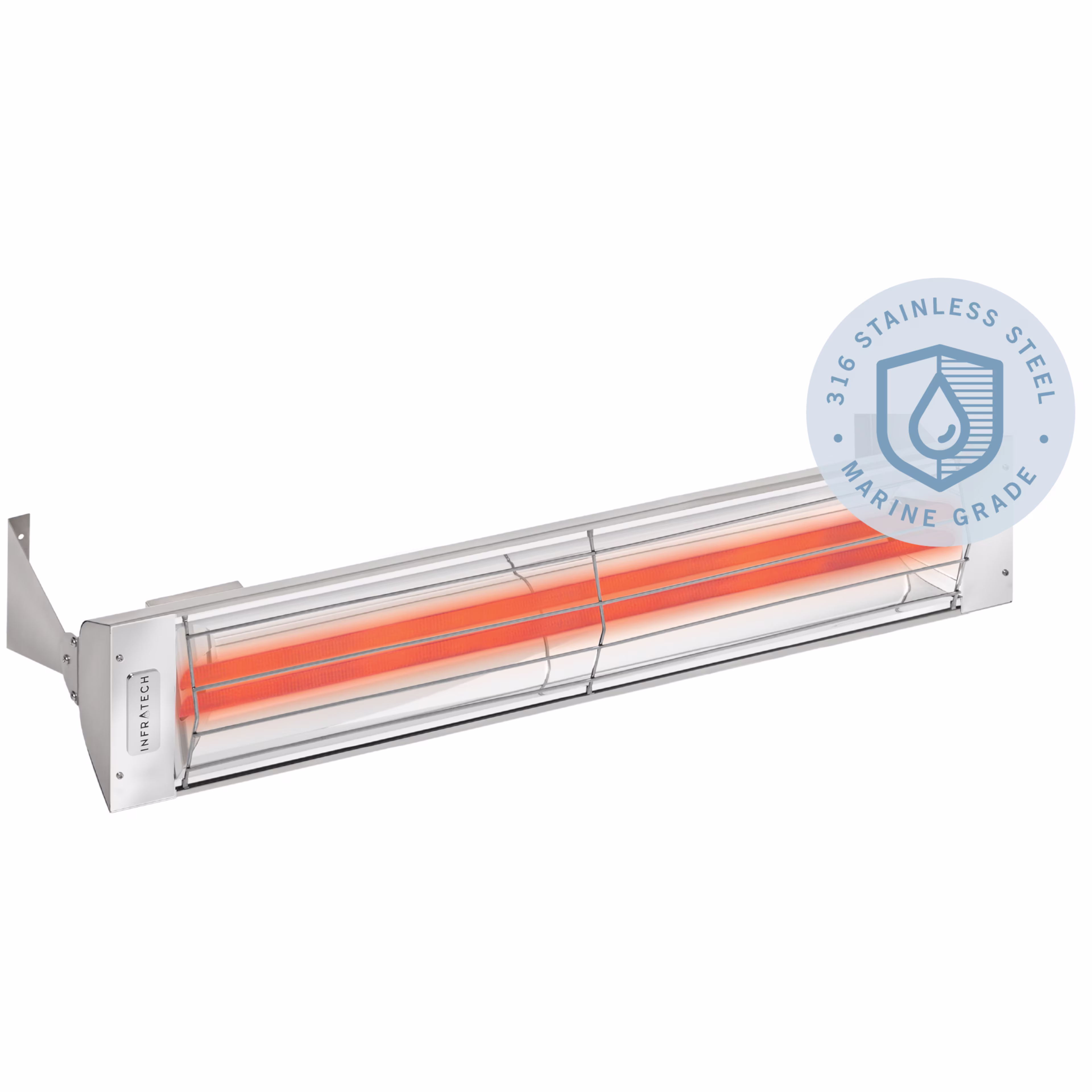 Infratech WD-Series 48" Marine Grade Dual Element Wall Mount Electric Patio Heater - 5200 Watt
