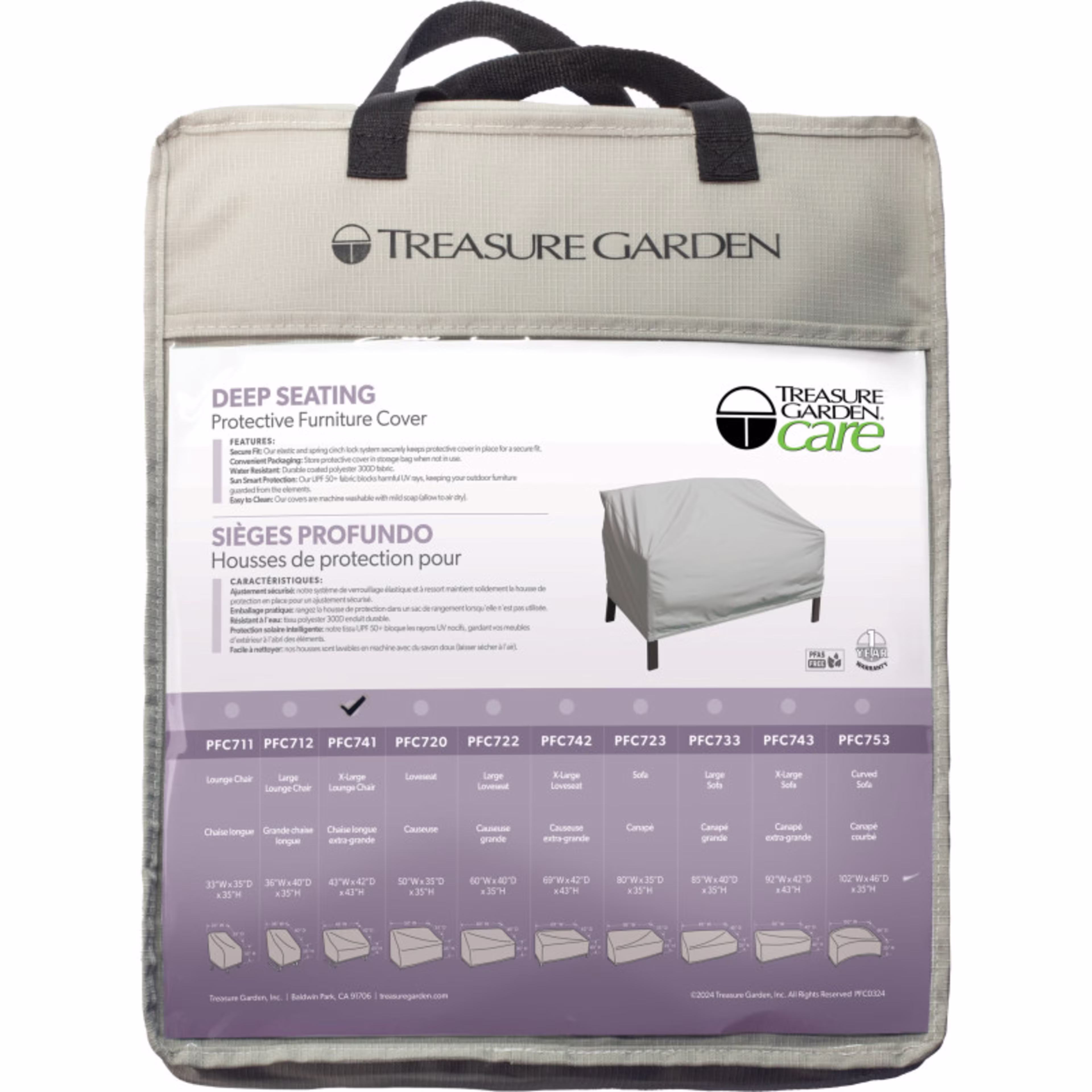Treasure Garden Large Sofa Coated Polyester Protective Cover