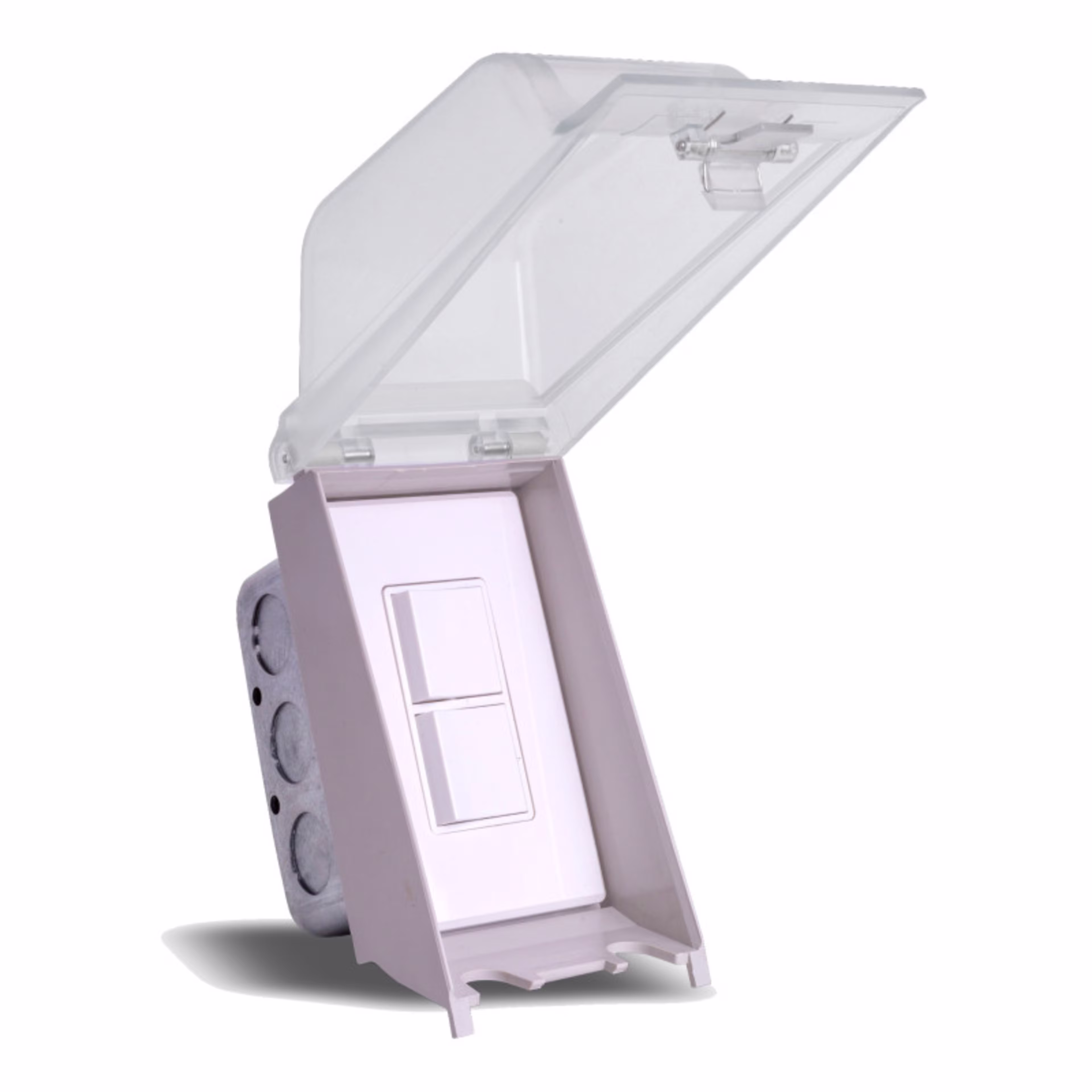 Eurofase Flush Mount Single Duplex Stack Switch with Weatherproof Cover and Gang Box