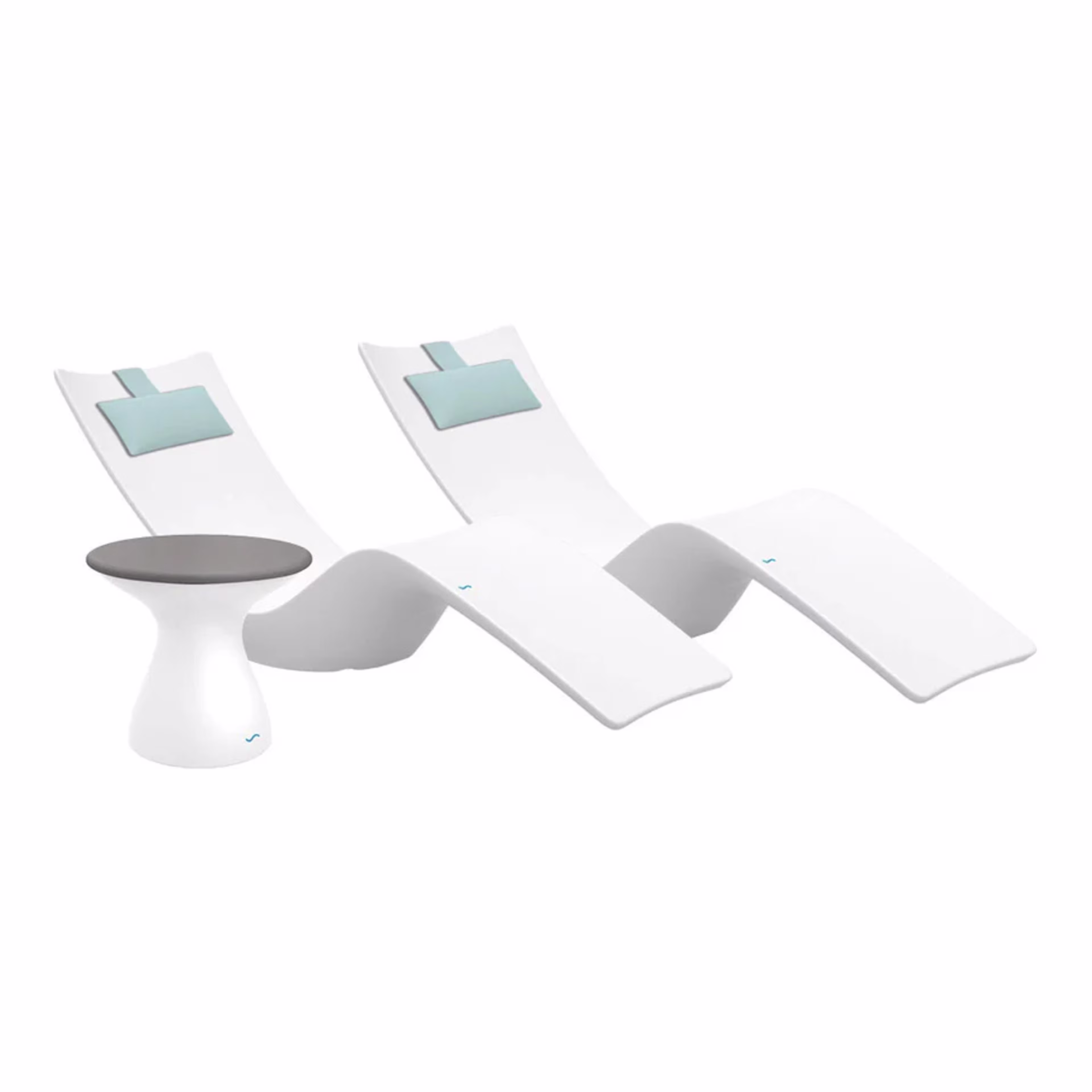 LEDGE Luxury Outdoor Paradise In-Pool Chaise Lounger Set