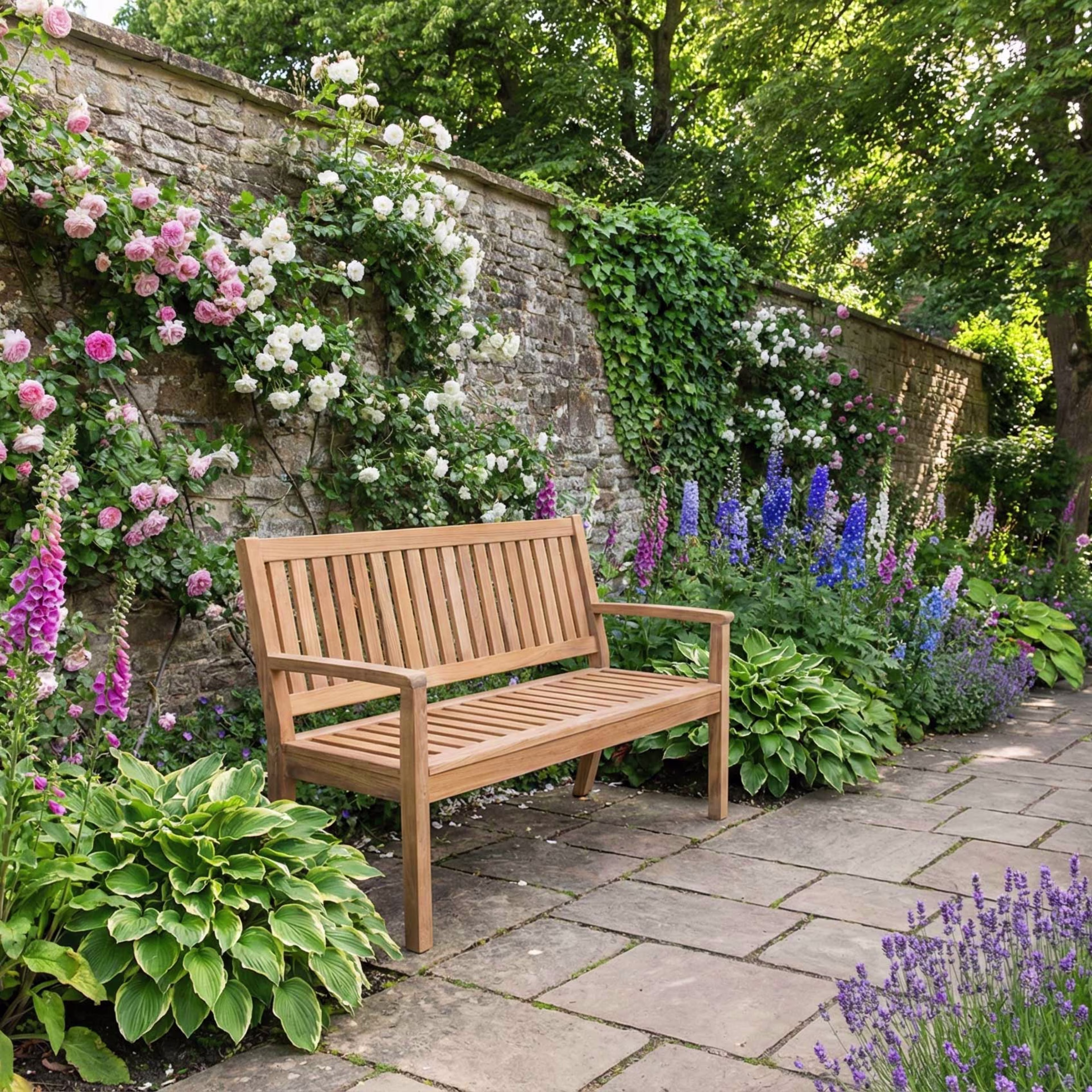 POVL Outdoor Calera 53" Teak Bench