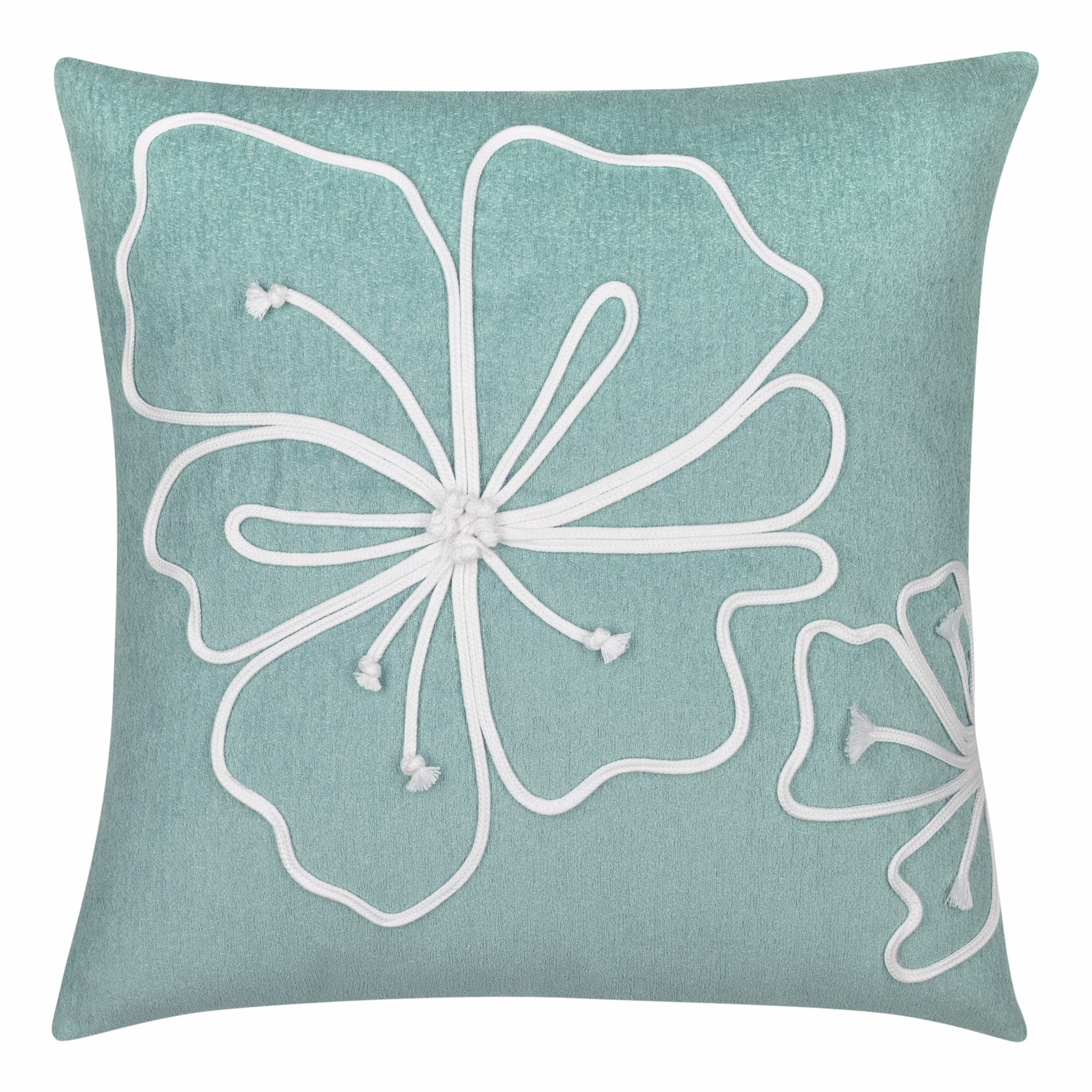 Elaine Smith 22" x 22" Hibiscus Mist Sunbrella Outdoor Pillow