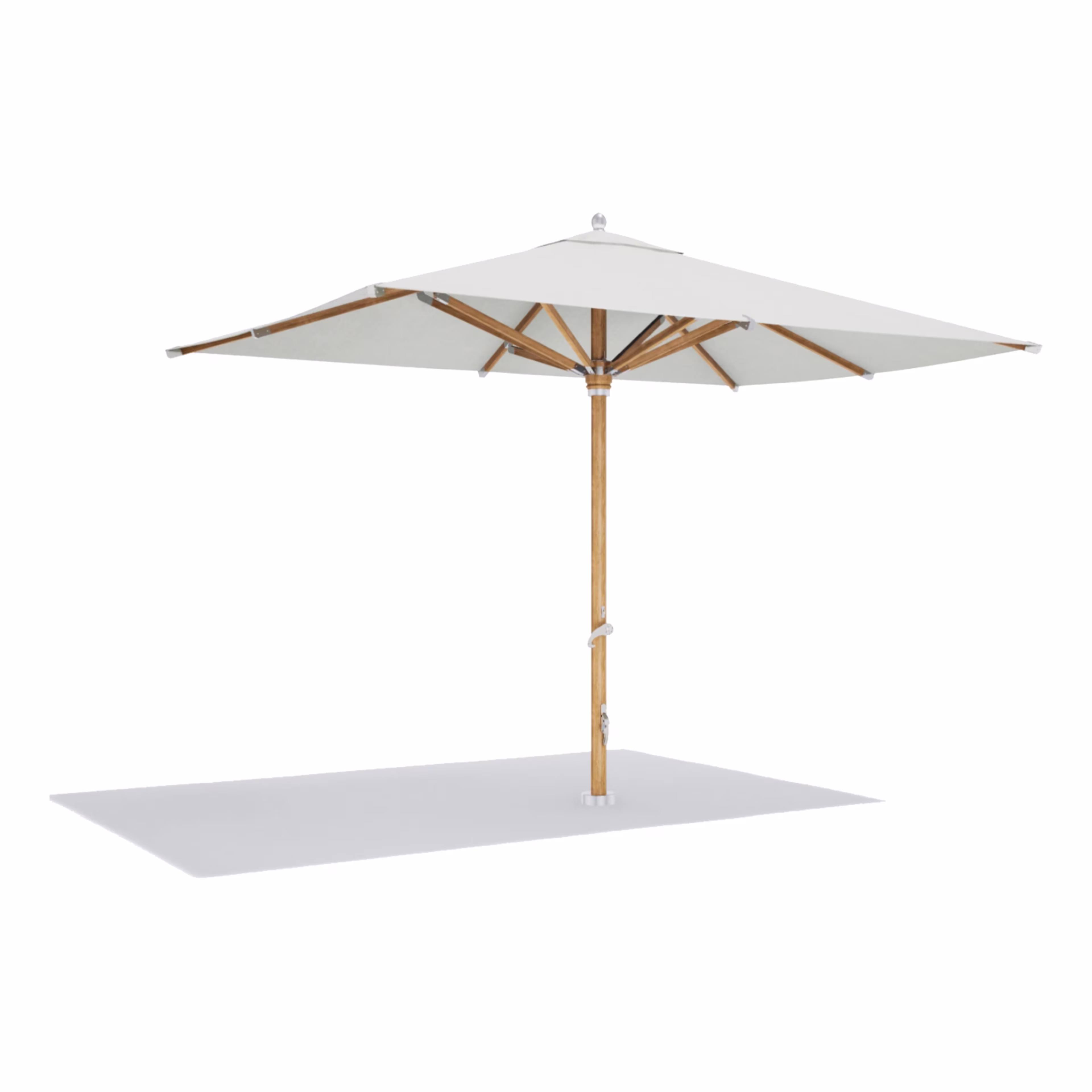 Tuuci Ocean Master Max Nautical Teak 8' x 12' Rectangular Center Post Umbrella