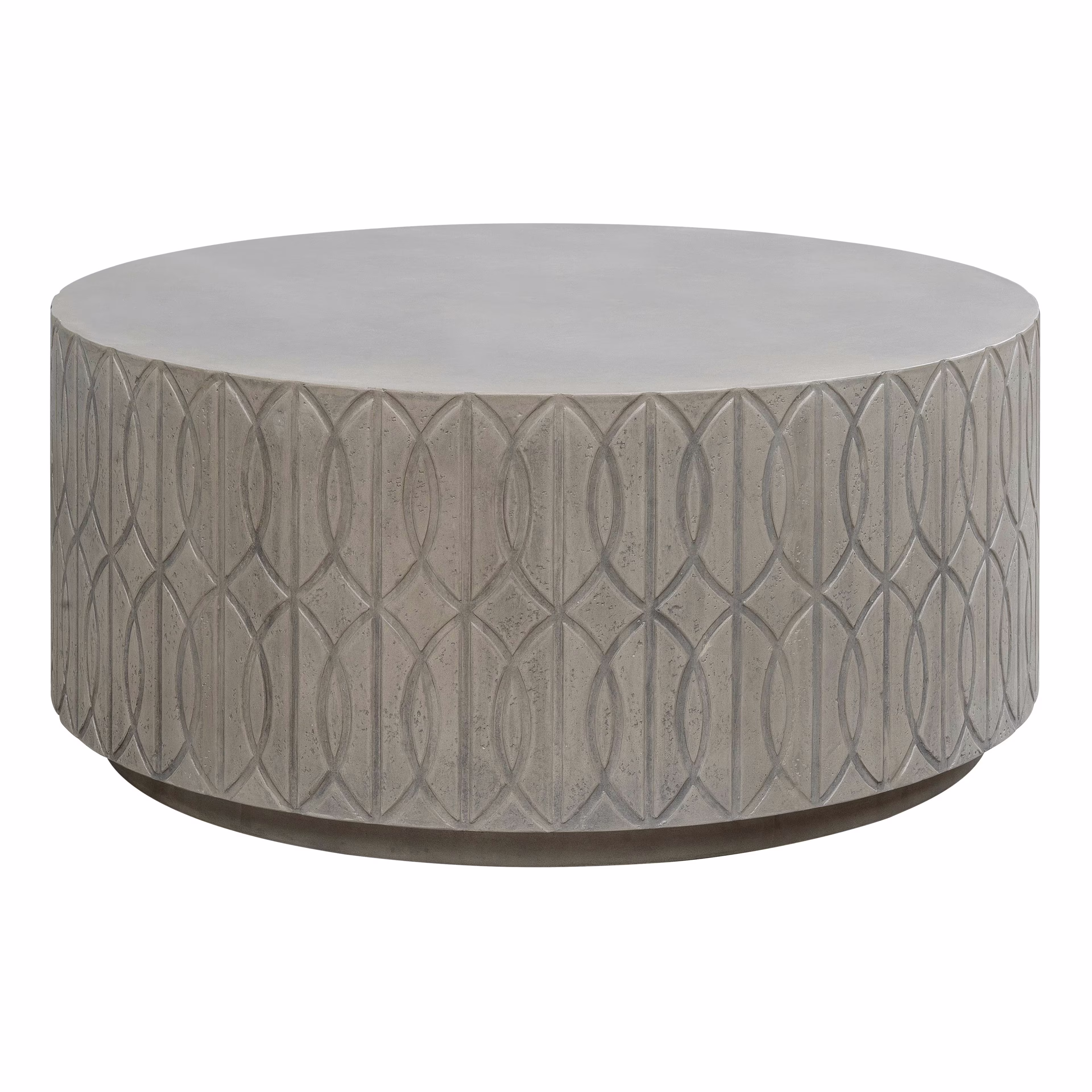 Sunset West Trellis 40" GFRC Round Coffee Table