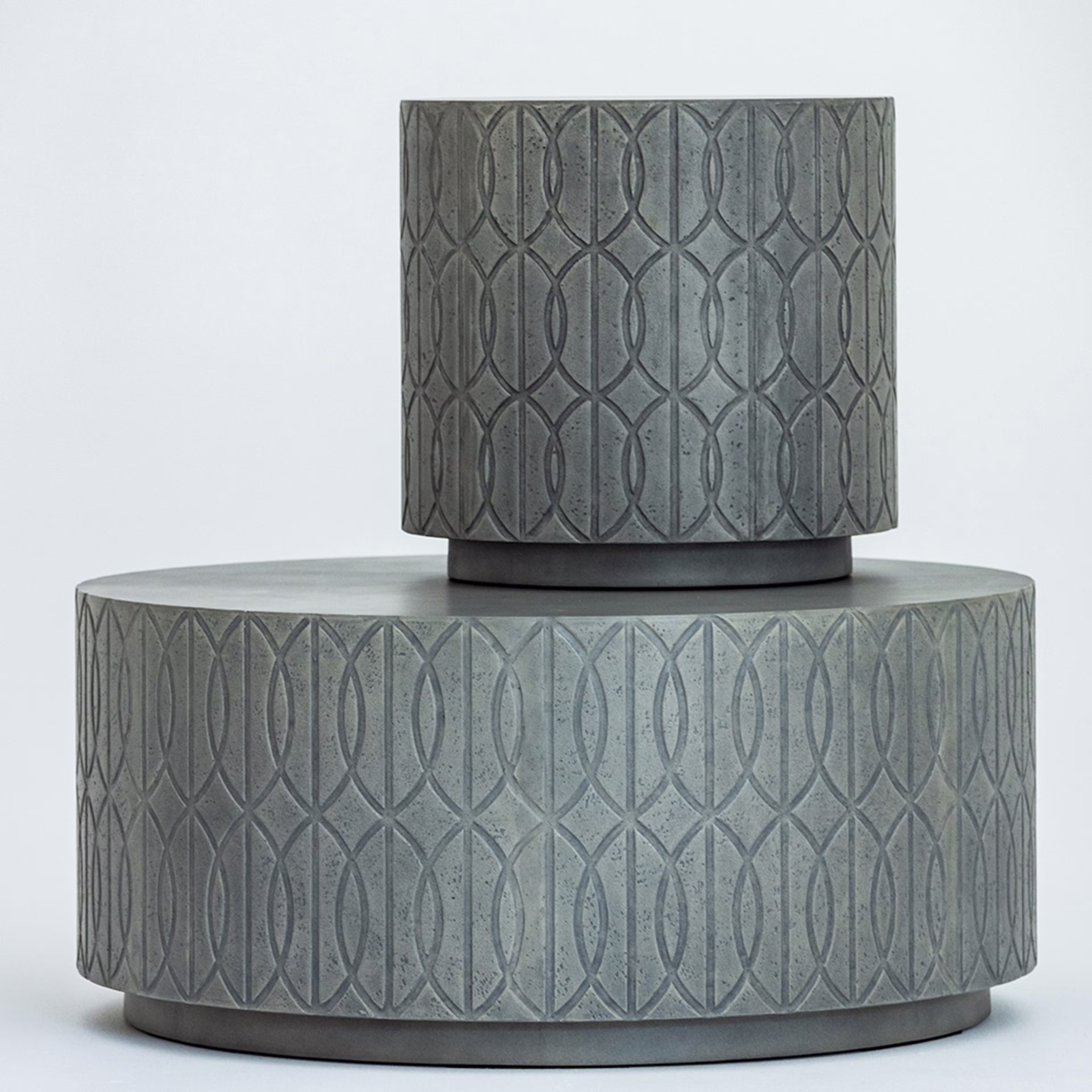 Sunset West Trellis 40" GFRC Round Coffee Table