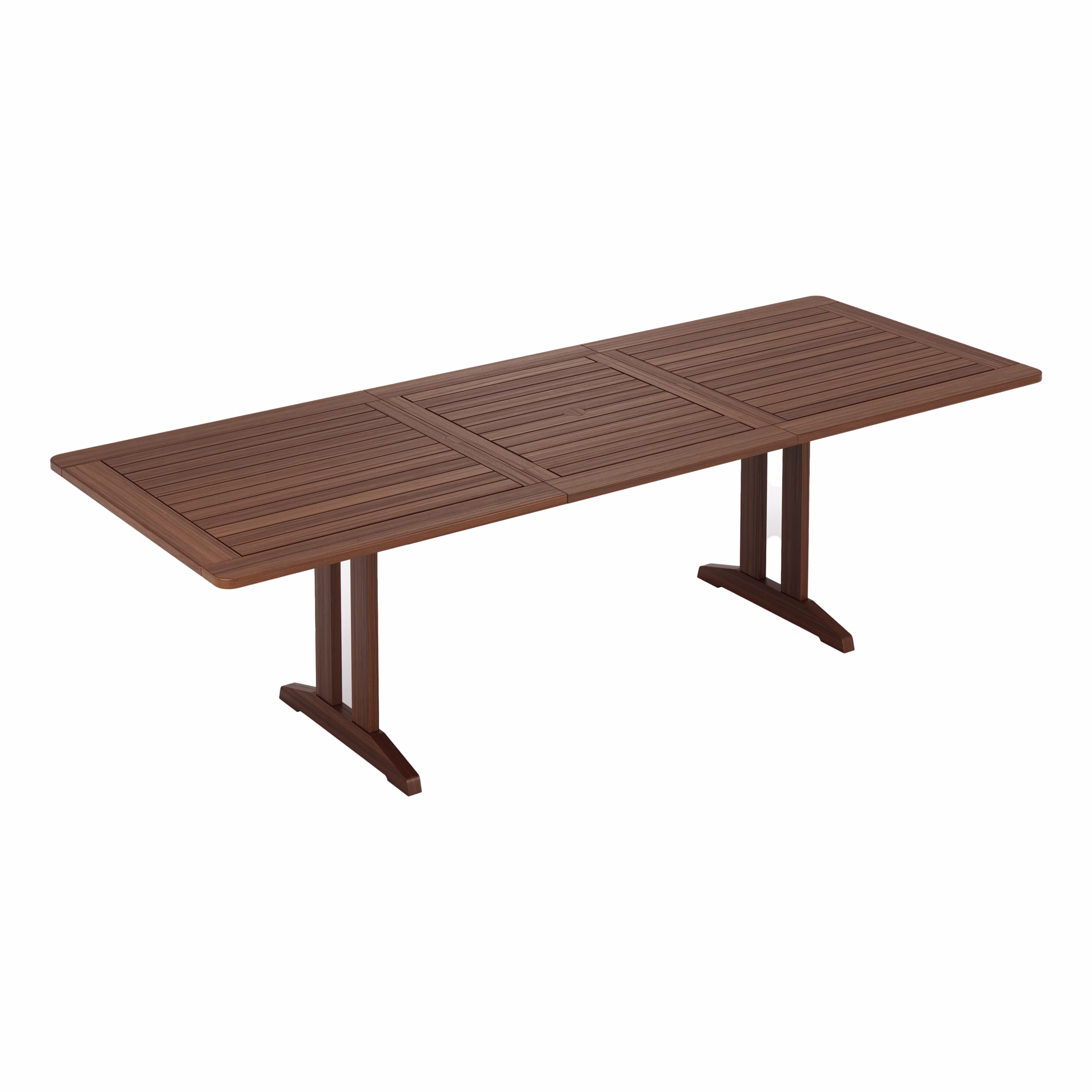 Jensen Outdoor Foundations 74" - 103" Ipe Wood Extending Rectangular Dining Table