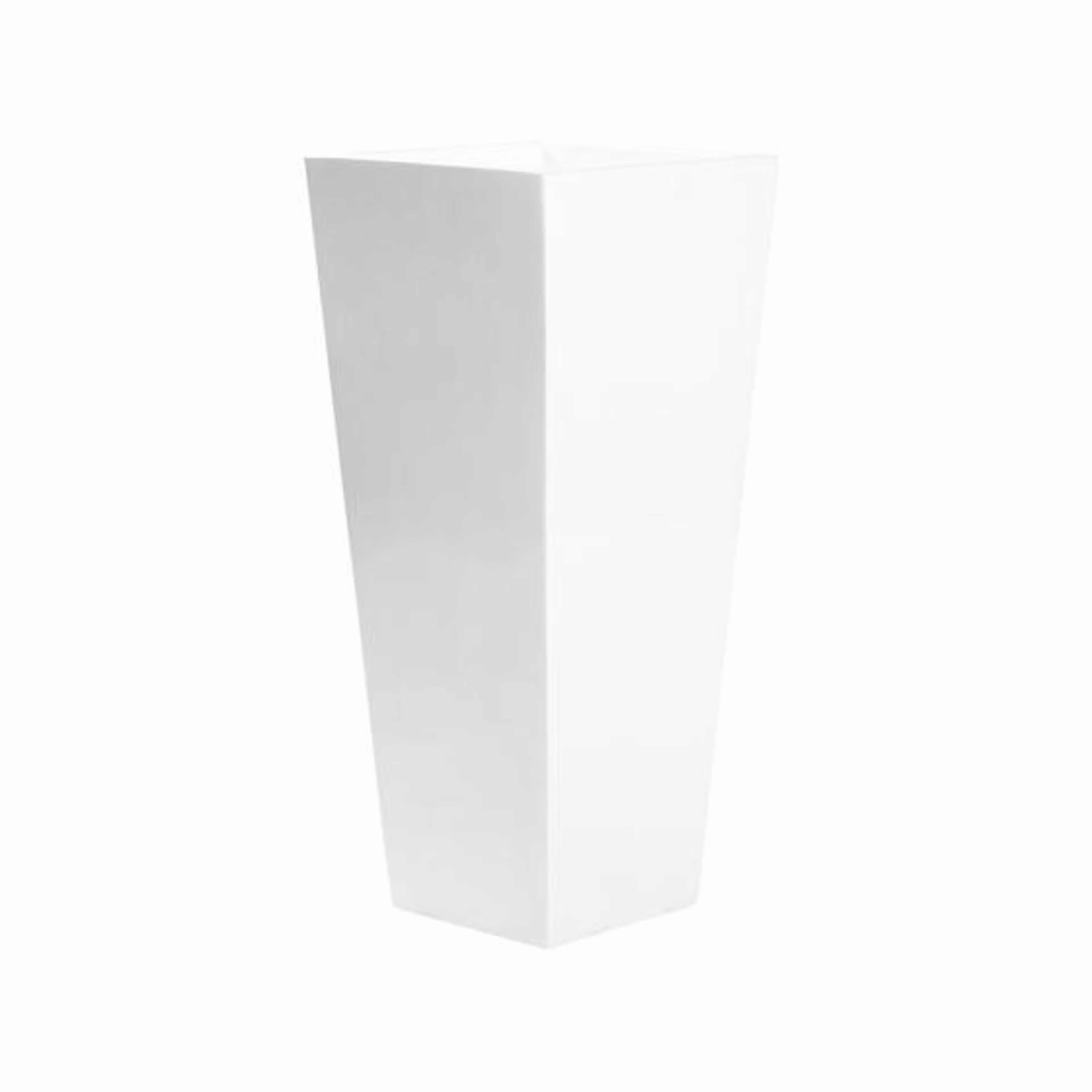 Pottery Pots Essential Beau 13" Square Fiberstone Planter Pot - Glossy White