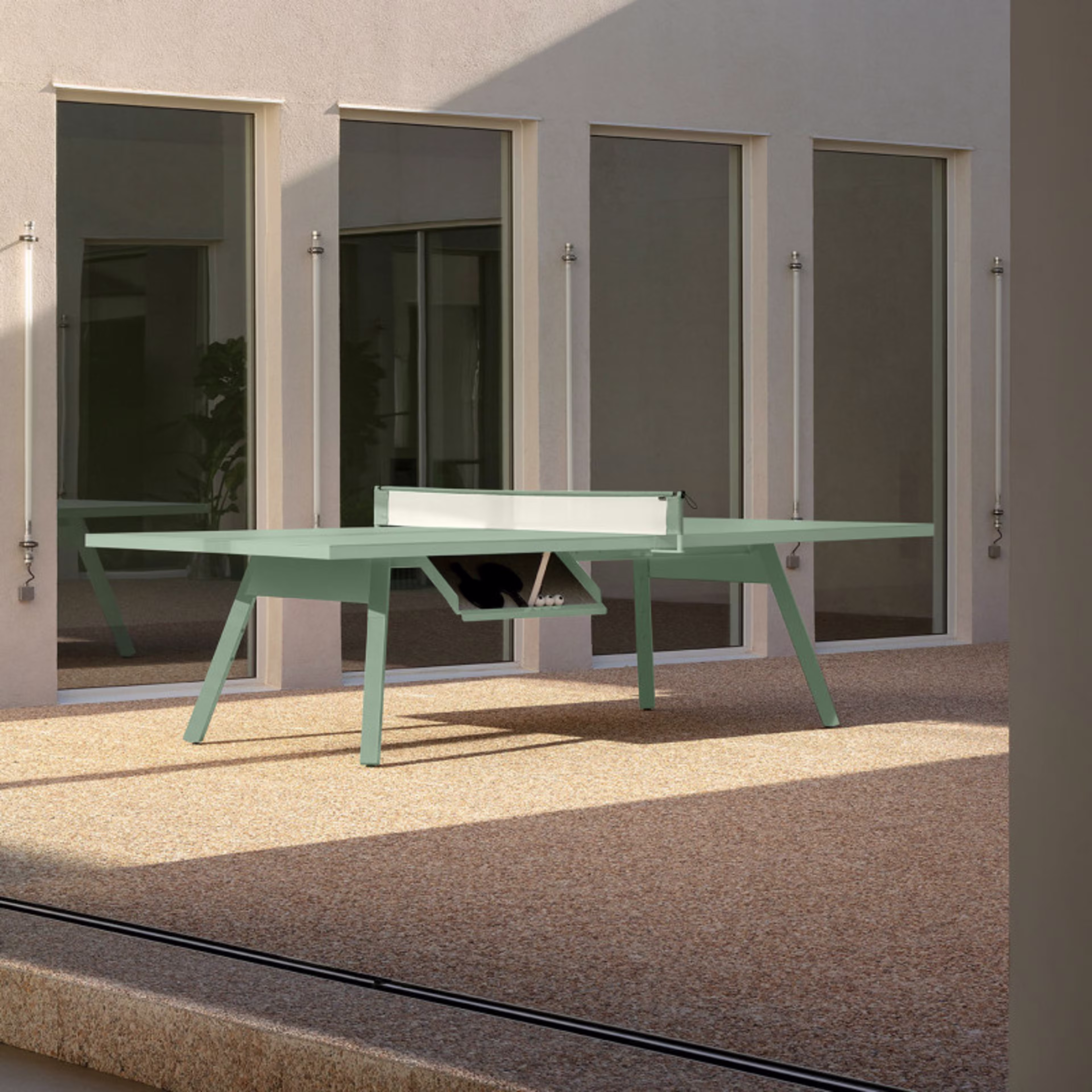 RS Barcelona You And Me Monochrome Medium Indoor/Outdoor Ping Pong Table