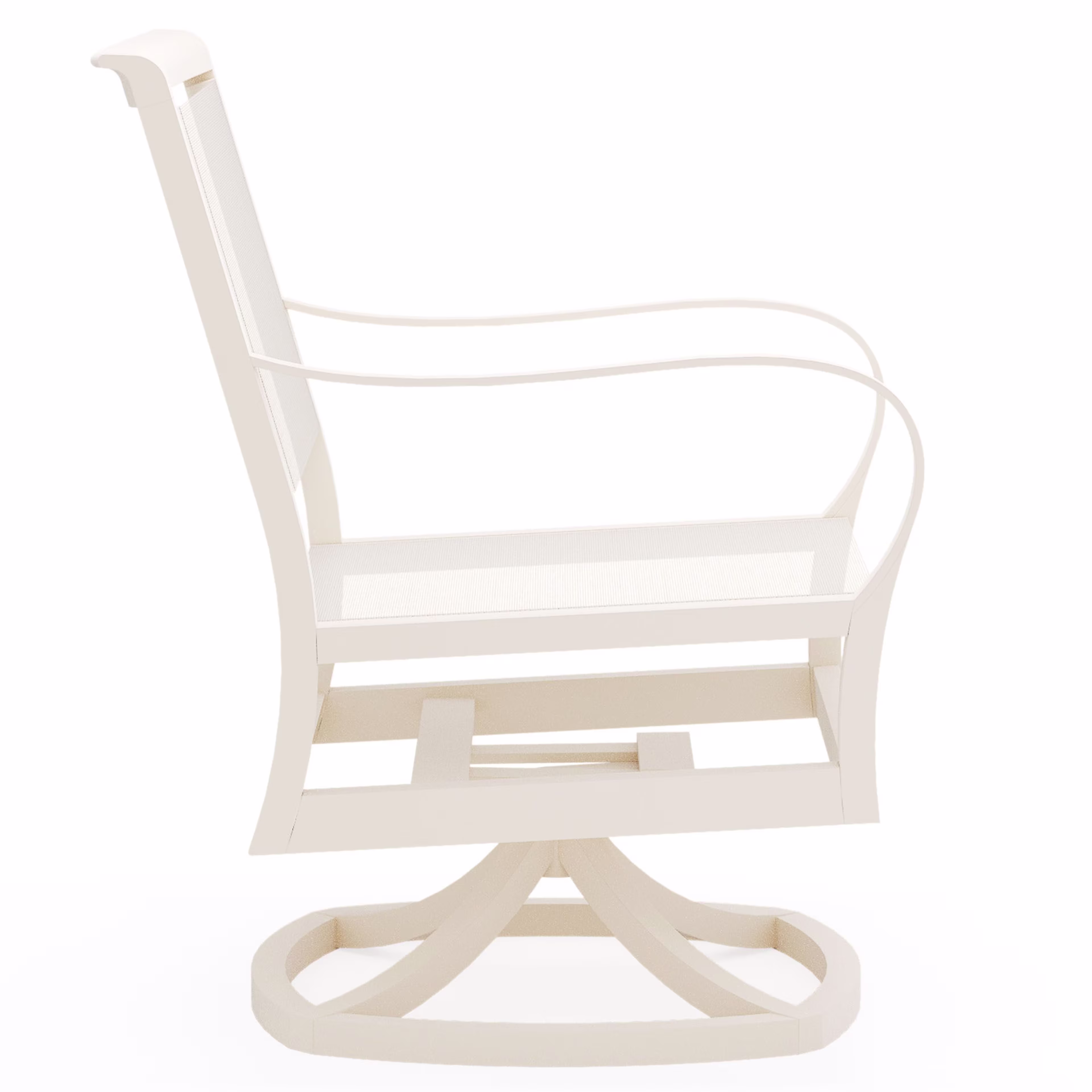 Woodard Scala Swivel Aluminum Sling Dining Armchair