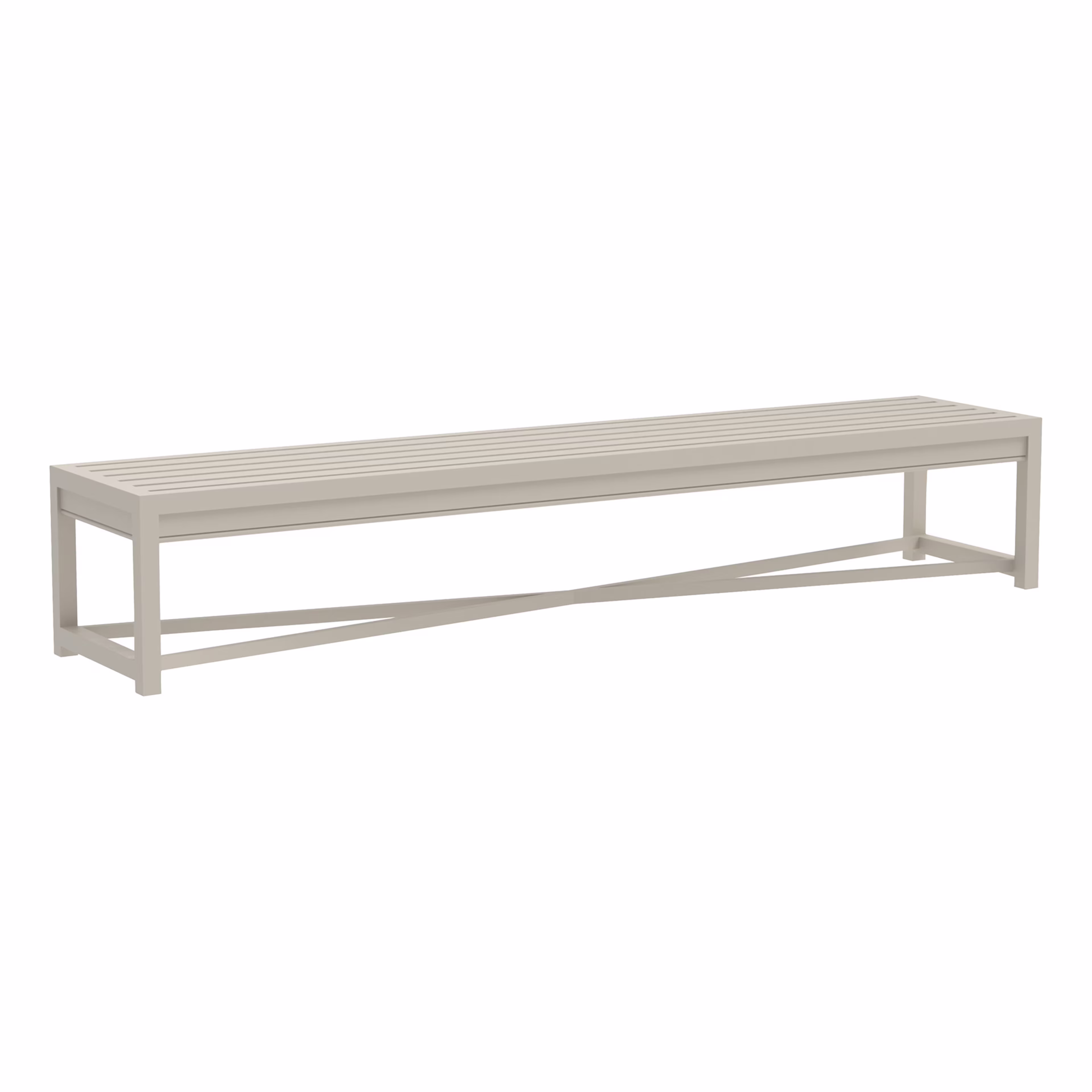 Lane Venture Winterthur Garden 72" Backless Aluminum Bench