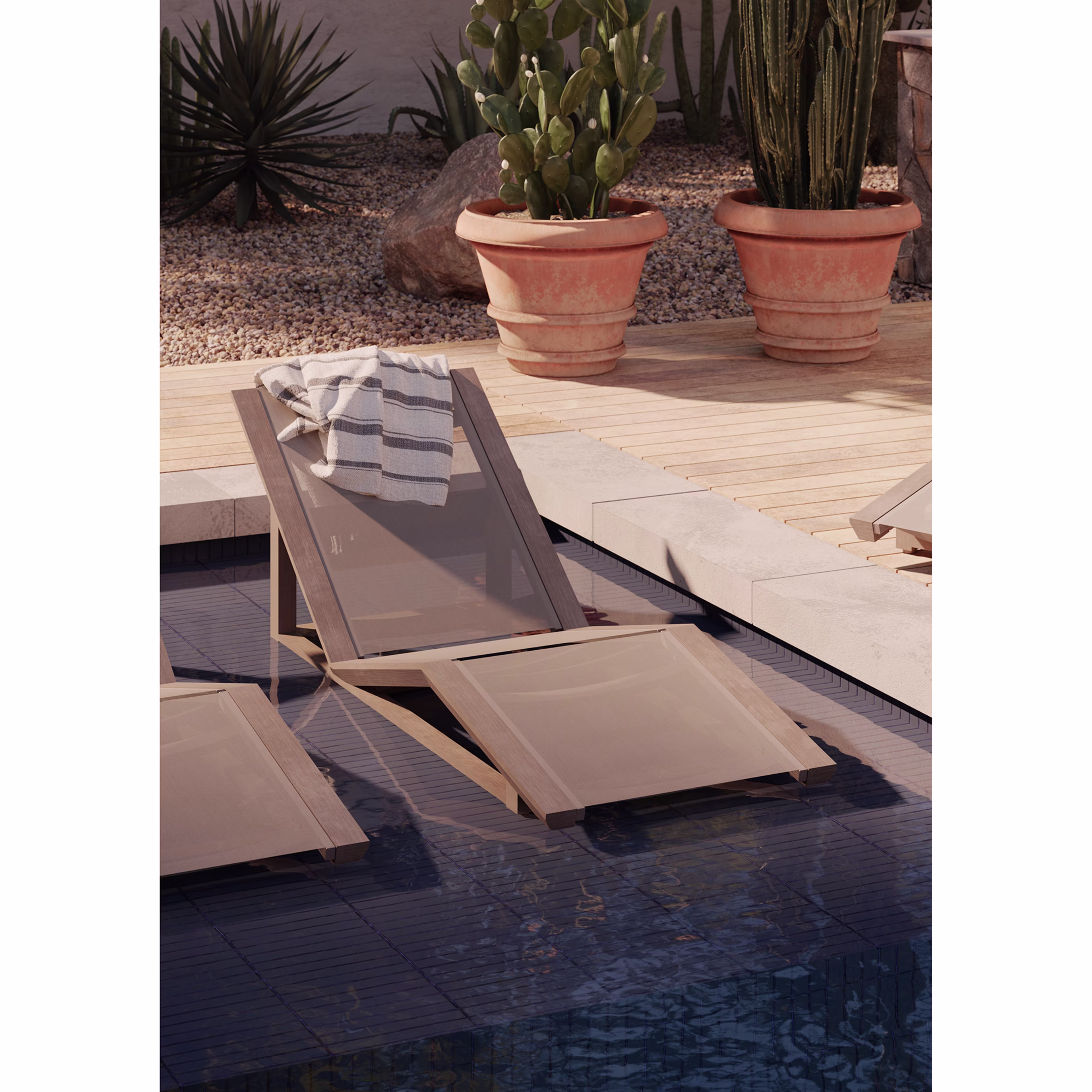 Woodard Sierra Baja Sling Chaise Lounge