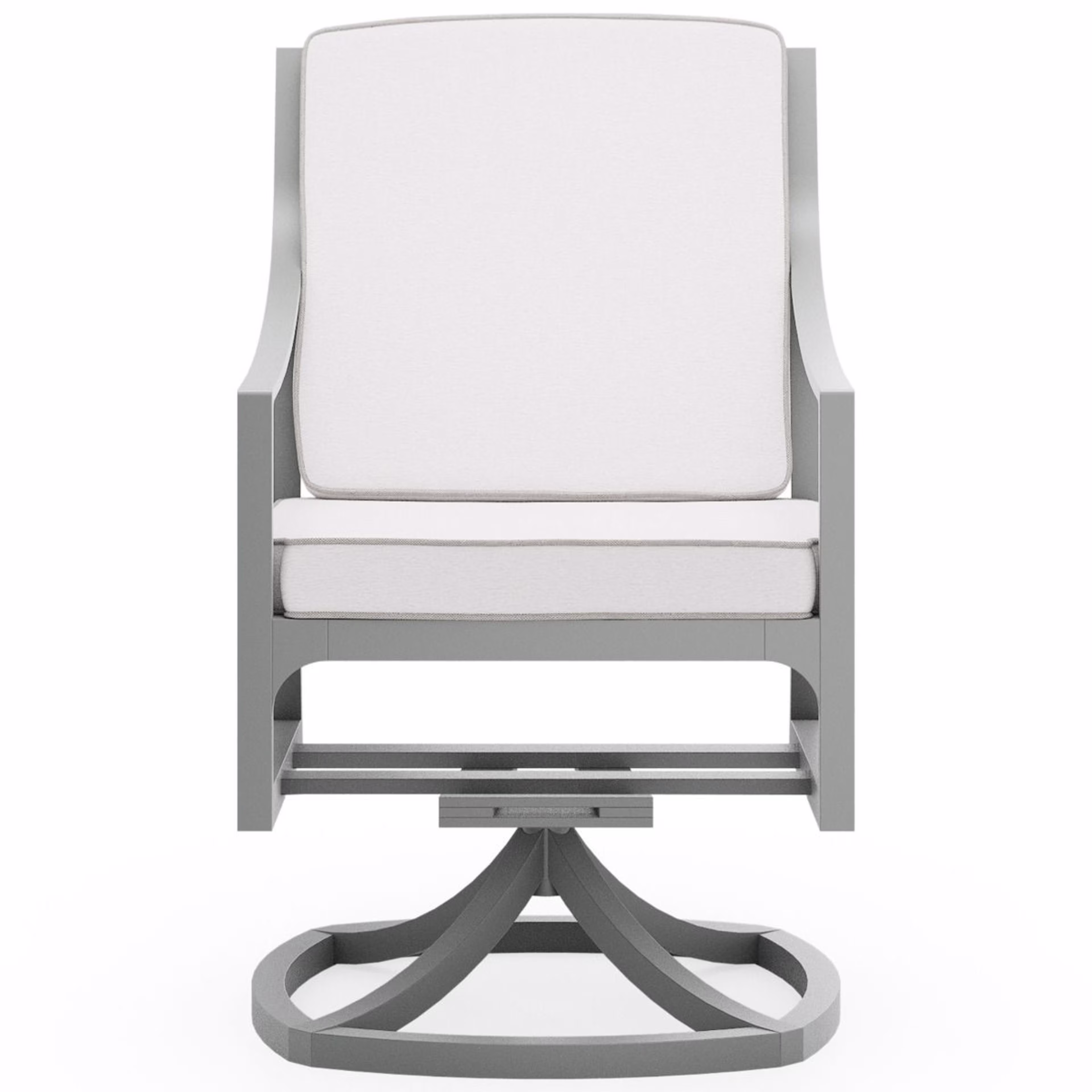 Woodard Alberti Aluminum Swivel Dining Armchair