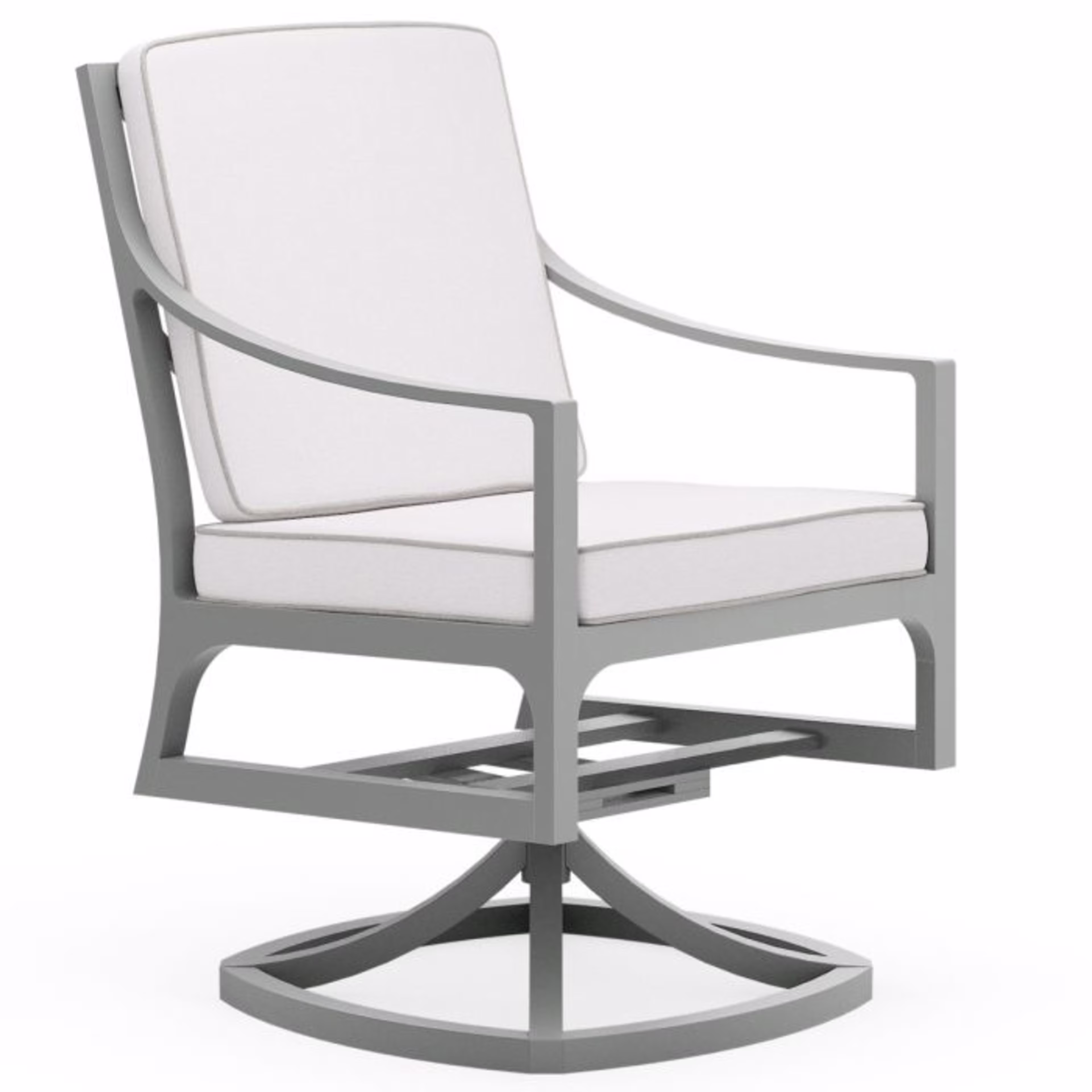 Woodard Alberti Aluminum Swivel Dining Armchair