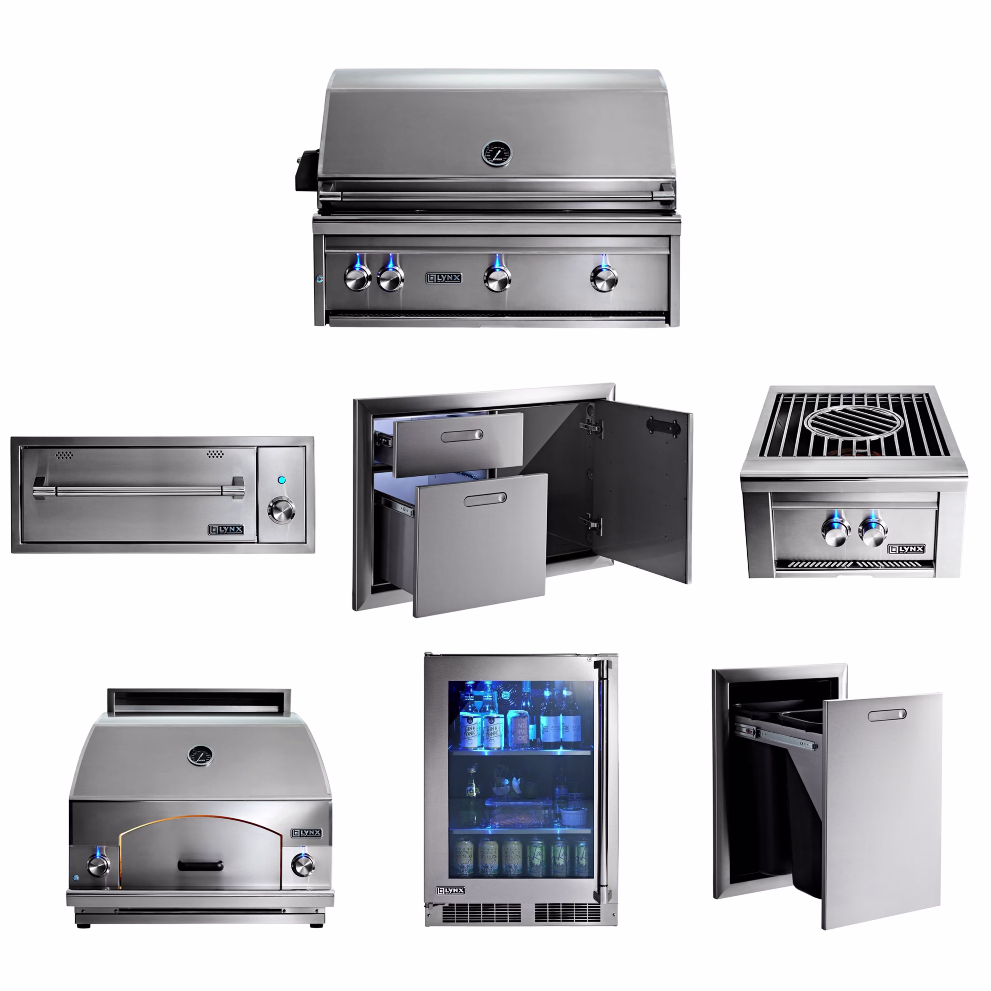 Lynx Grills Professional 7-Piece Outdoor Kitchen Set