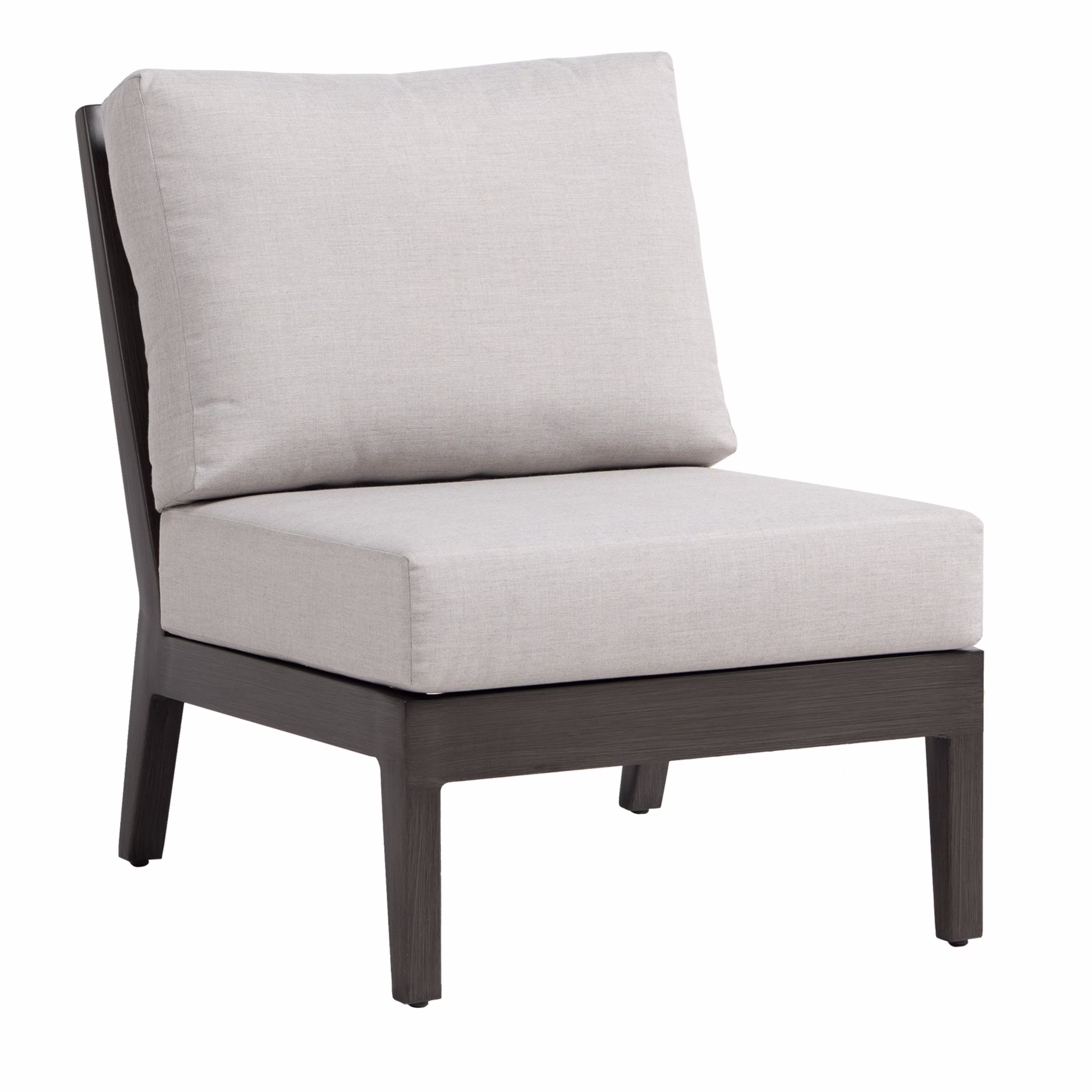 Ratana Lucia Aluminum Armless Chair Outdoor Sectional Unit
