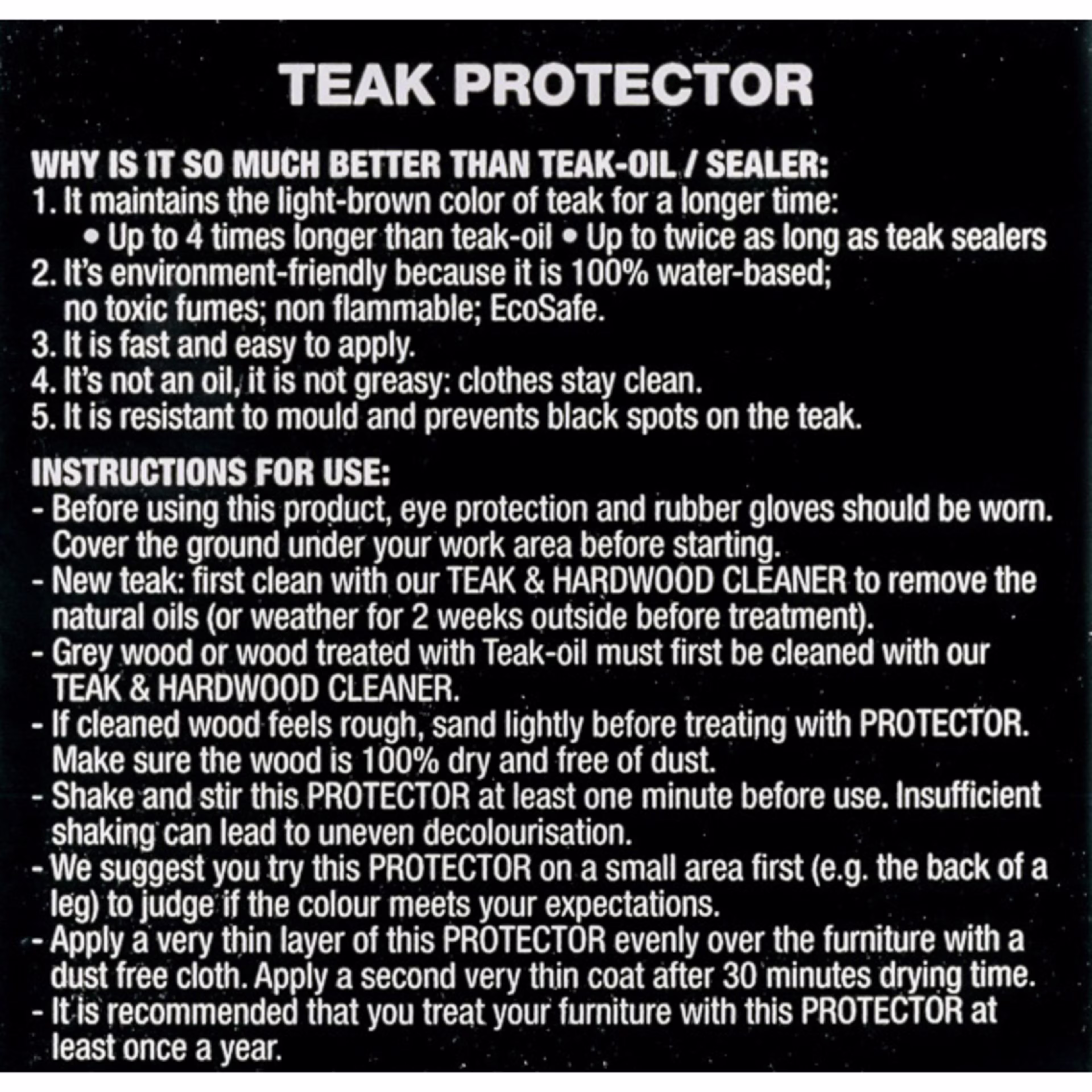 Golden Care Teak Protector - 3 Liter
