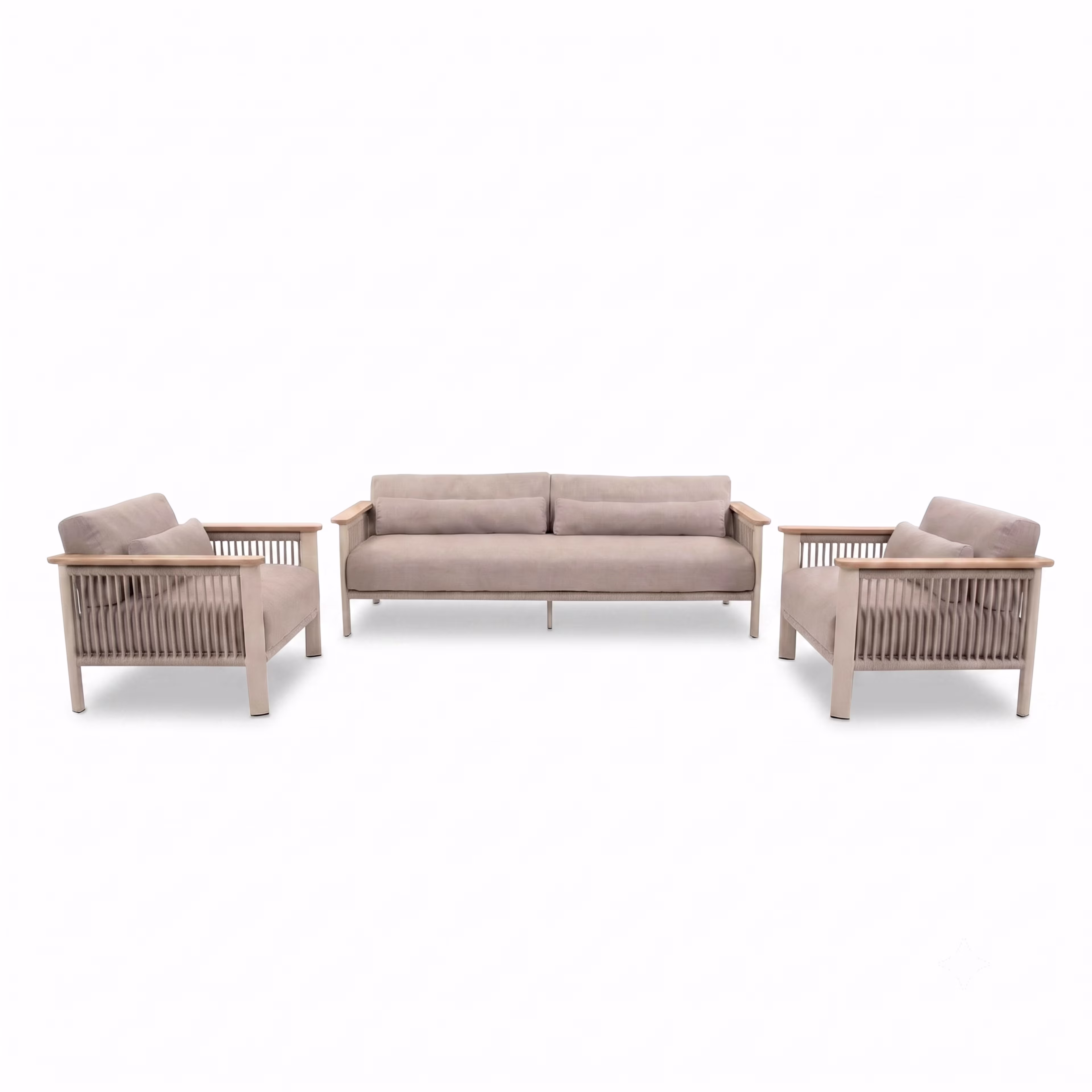 POVL Outdoor Carman 3-Piece Outdoor Lounging Set