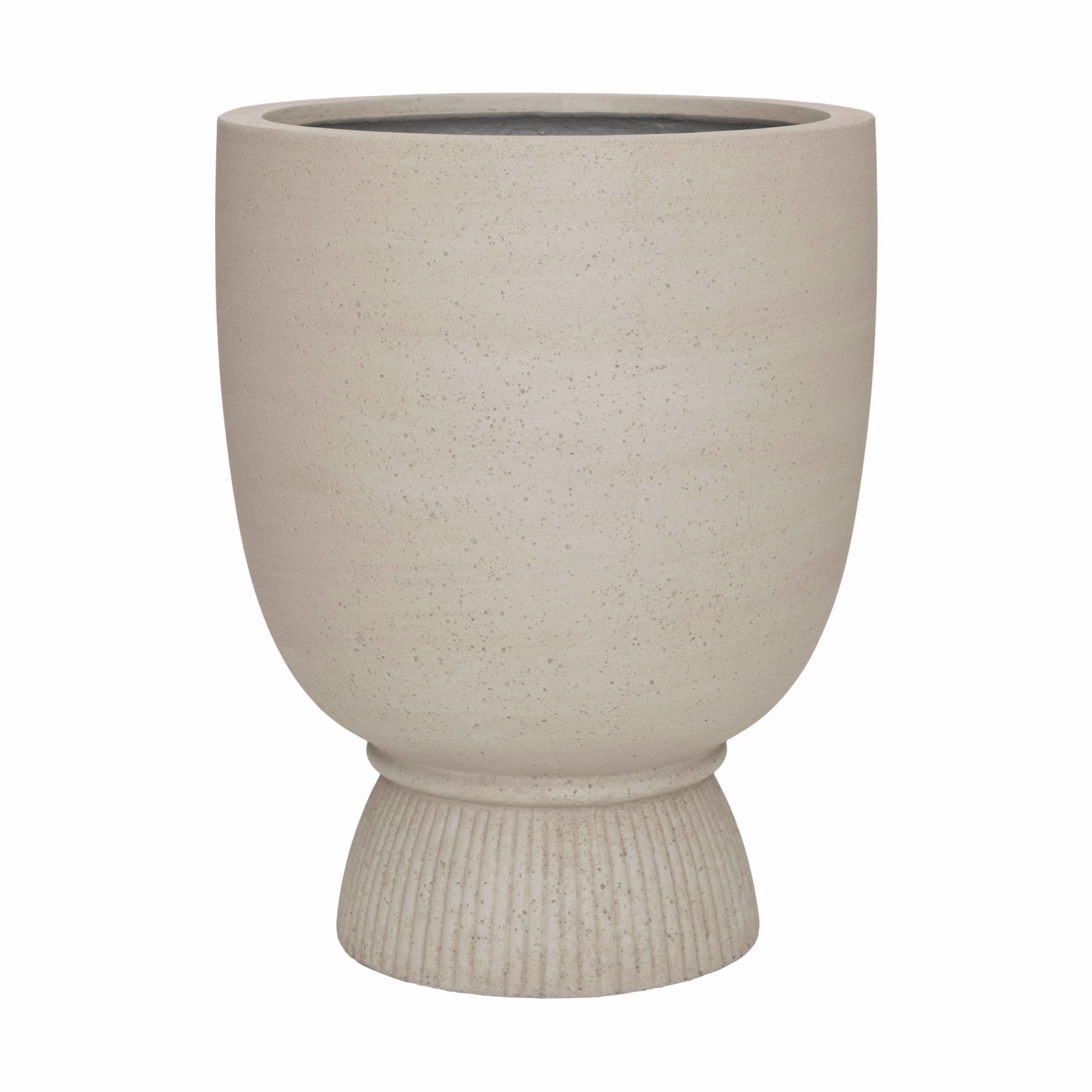 Pottery Pots Cement Jola High 21" Round Ficonstone Urn Planter - Beige Washed