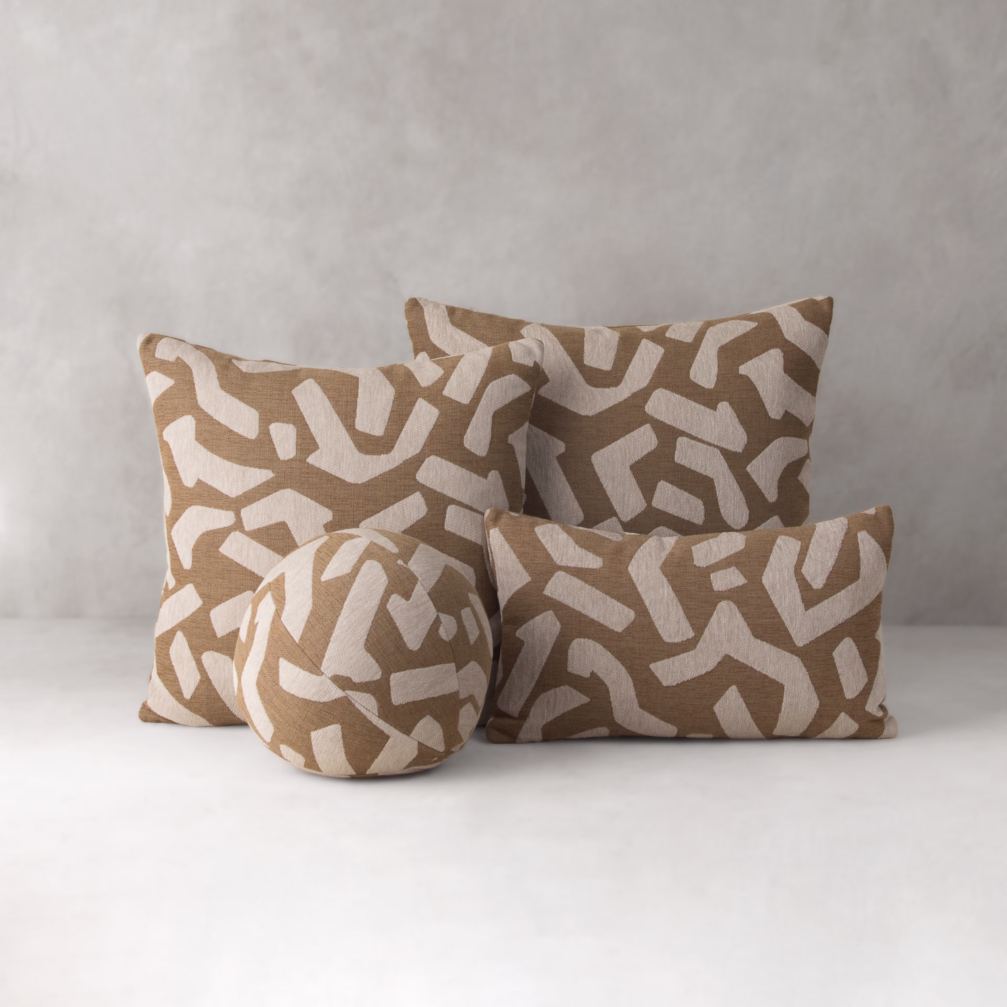 Elaine Smith 12" Fascination Caramel Orb Outdoor Pillow