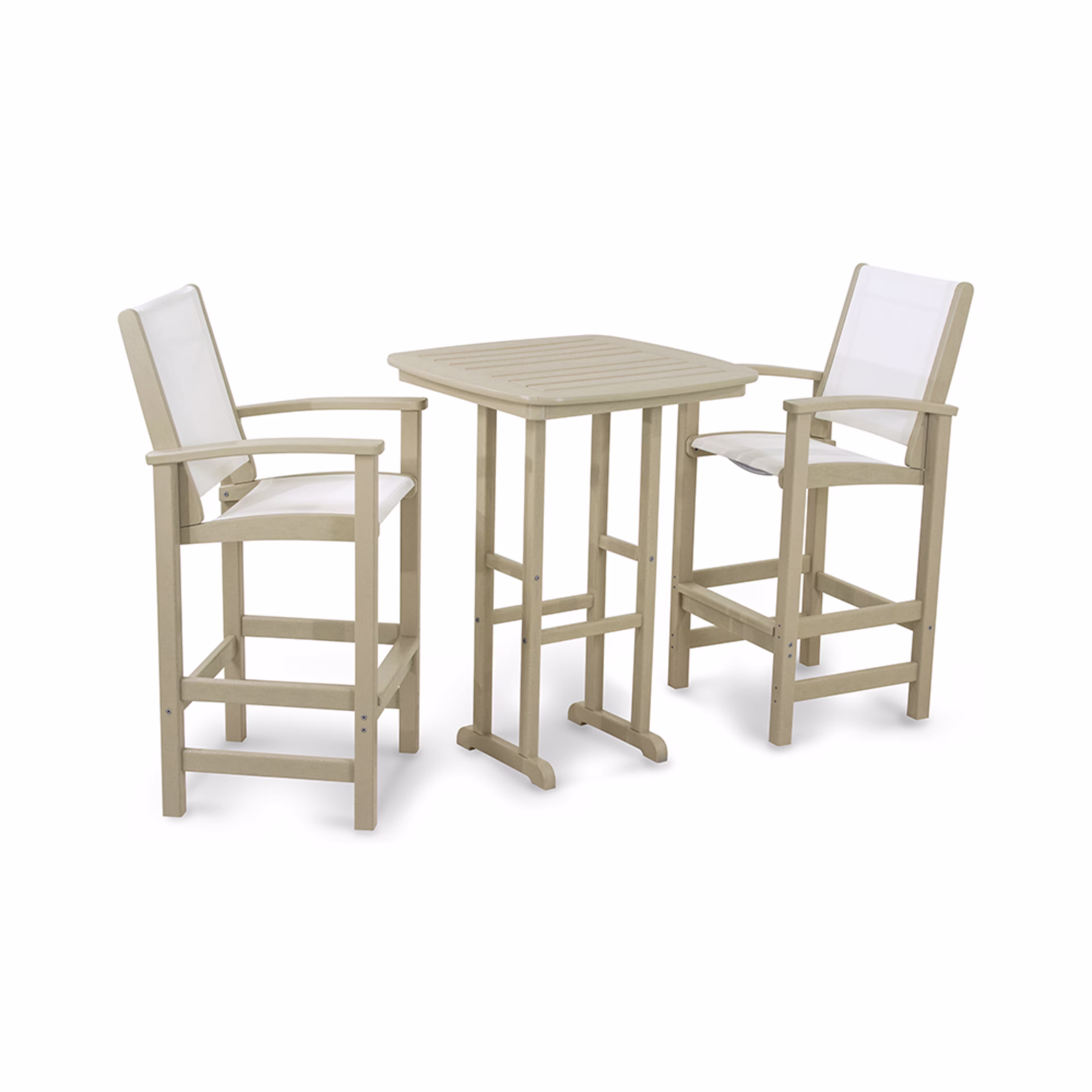 Polywood Coastal 3-Piece Square Bar Set