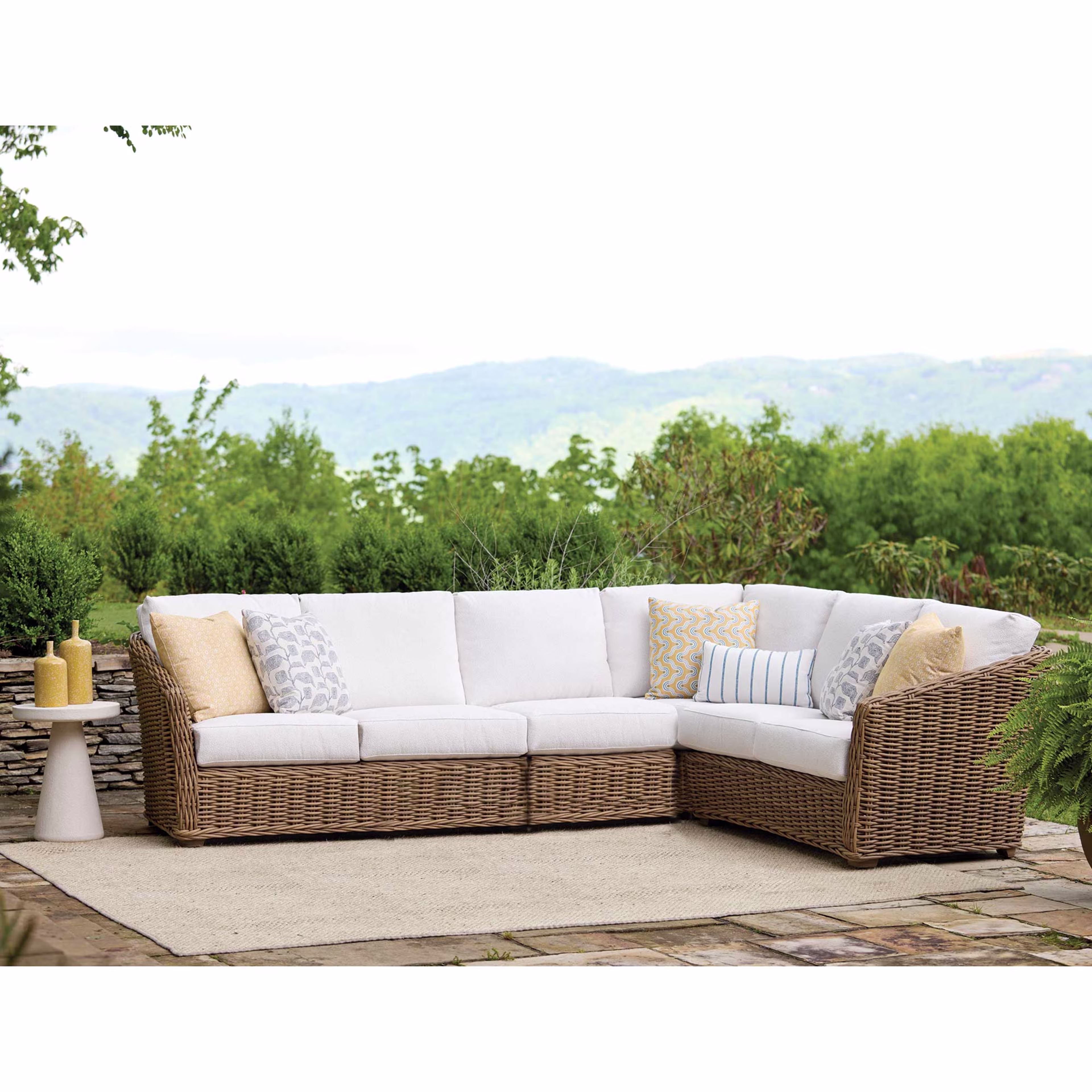 Lane Venture Tamandayu Wicker Corner Outdoor Sectional Unit