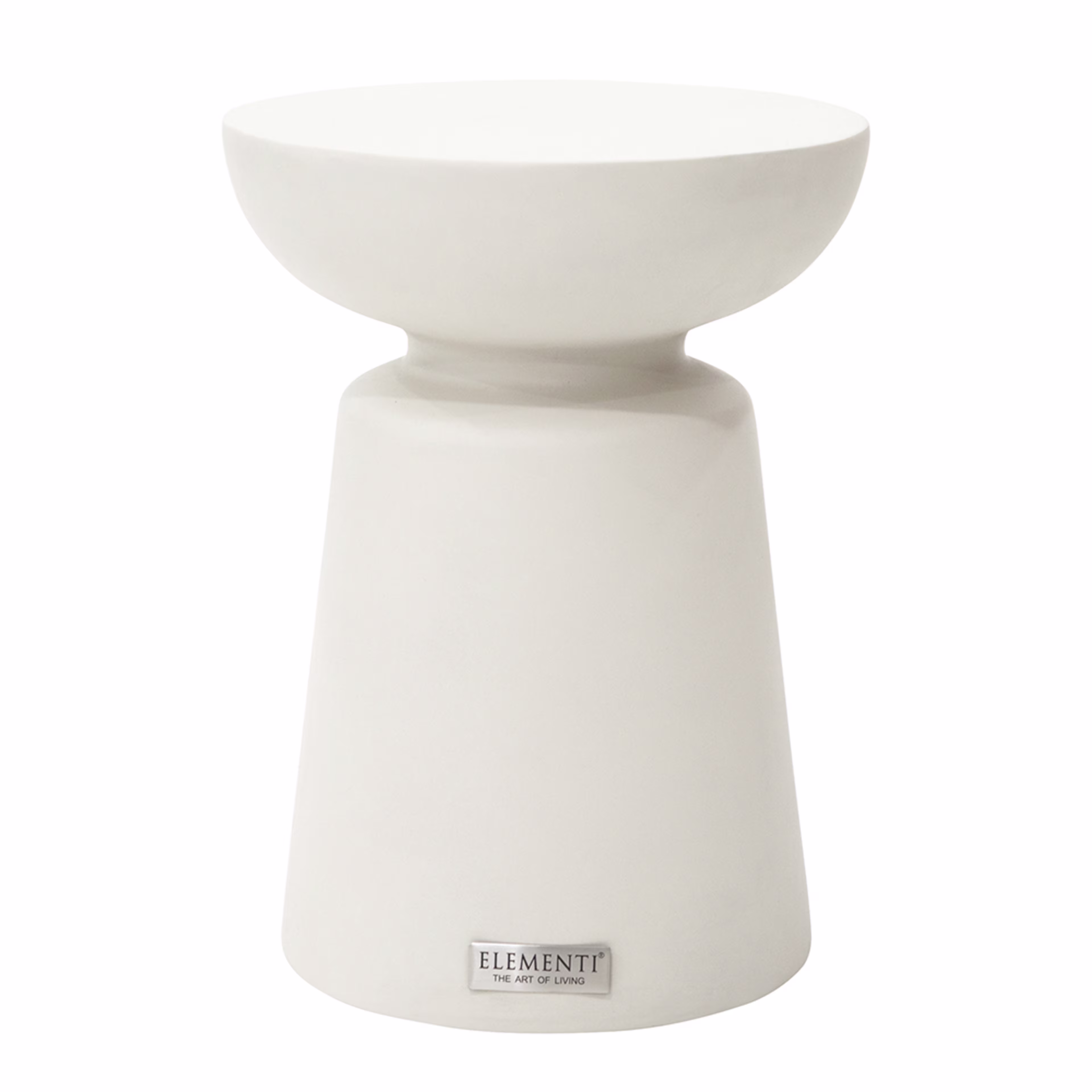Elementi Home Kylix 14" GFRC Round Side Table