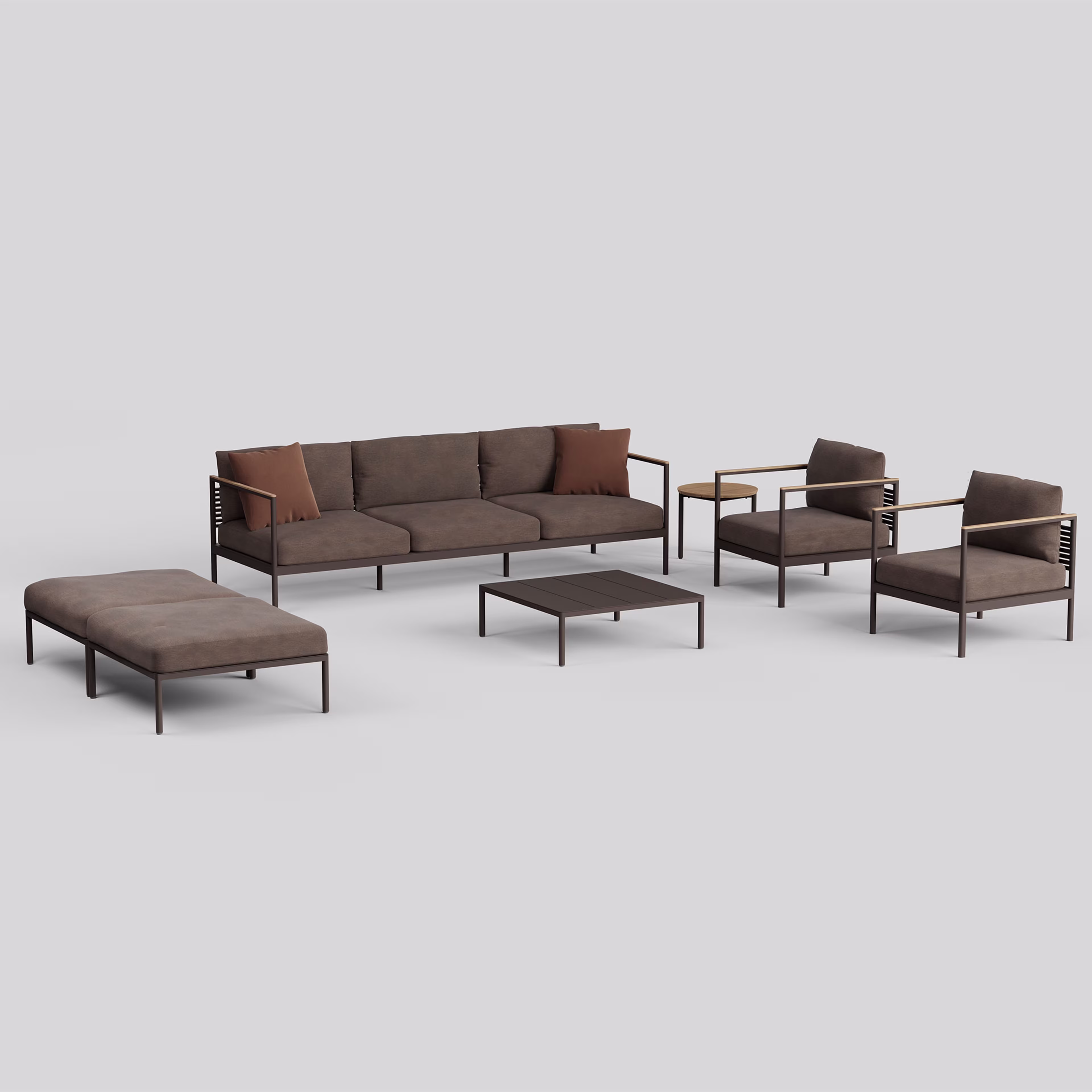 Danao Living Greenwich 31" Aluminum Square Coffee Table